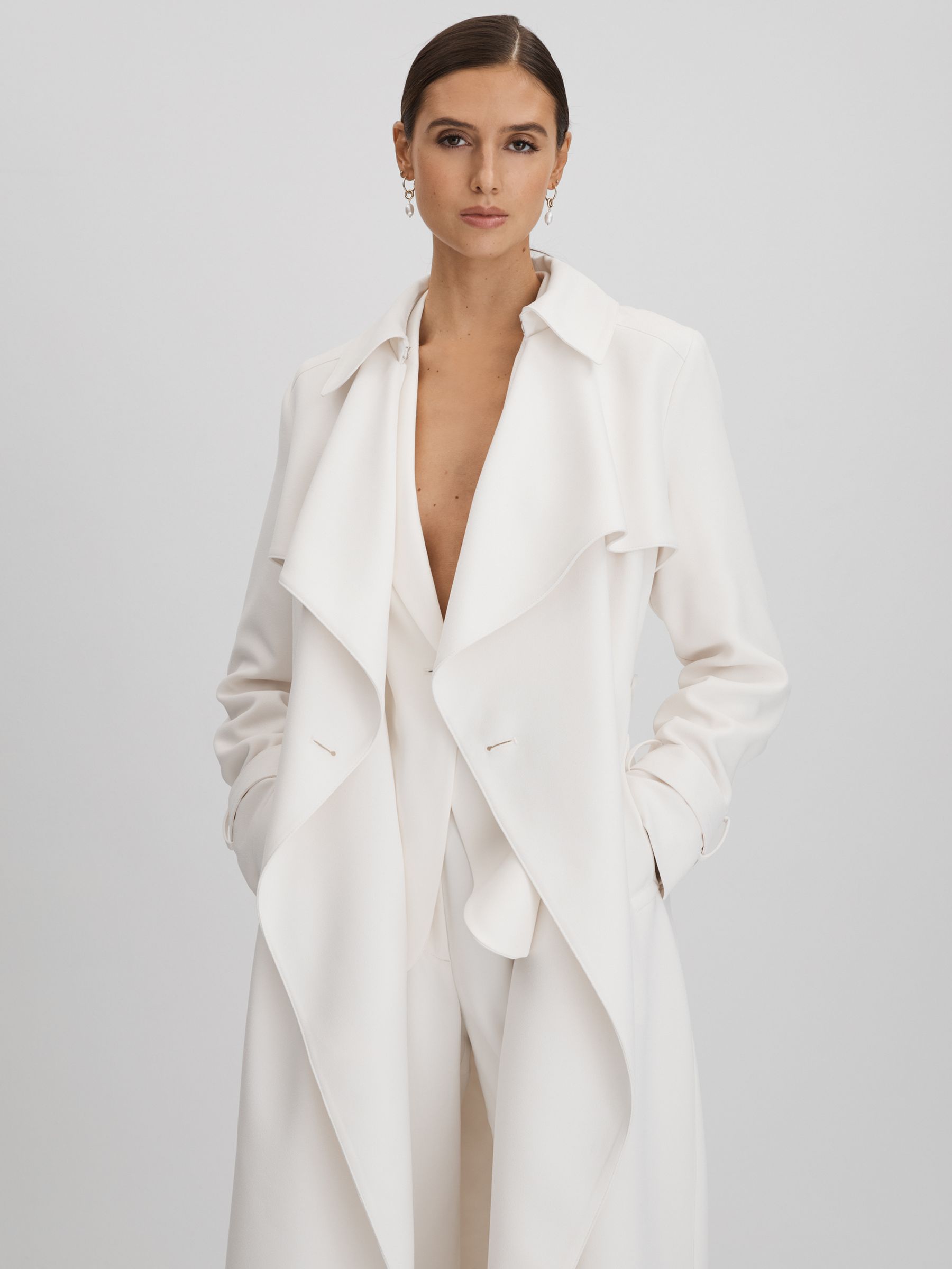 White trench coat womens Clearance