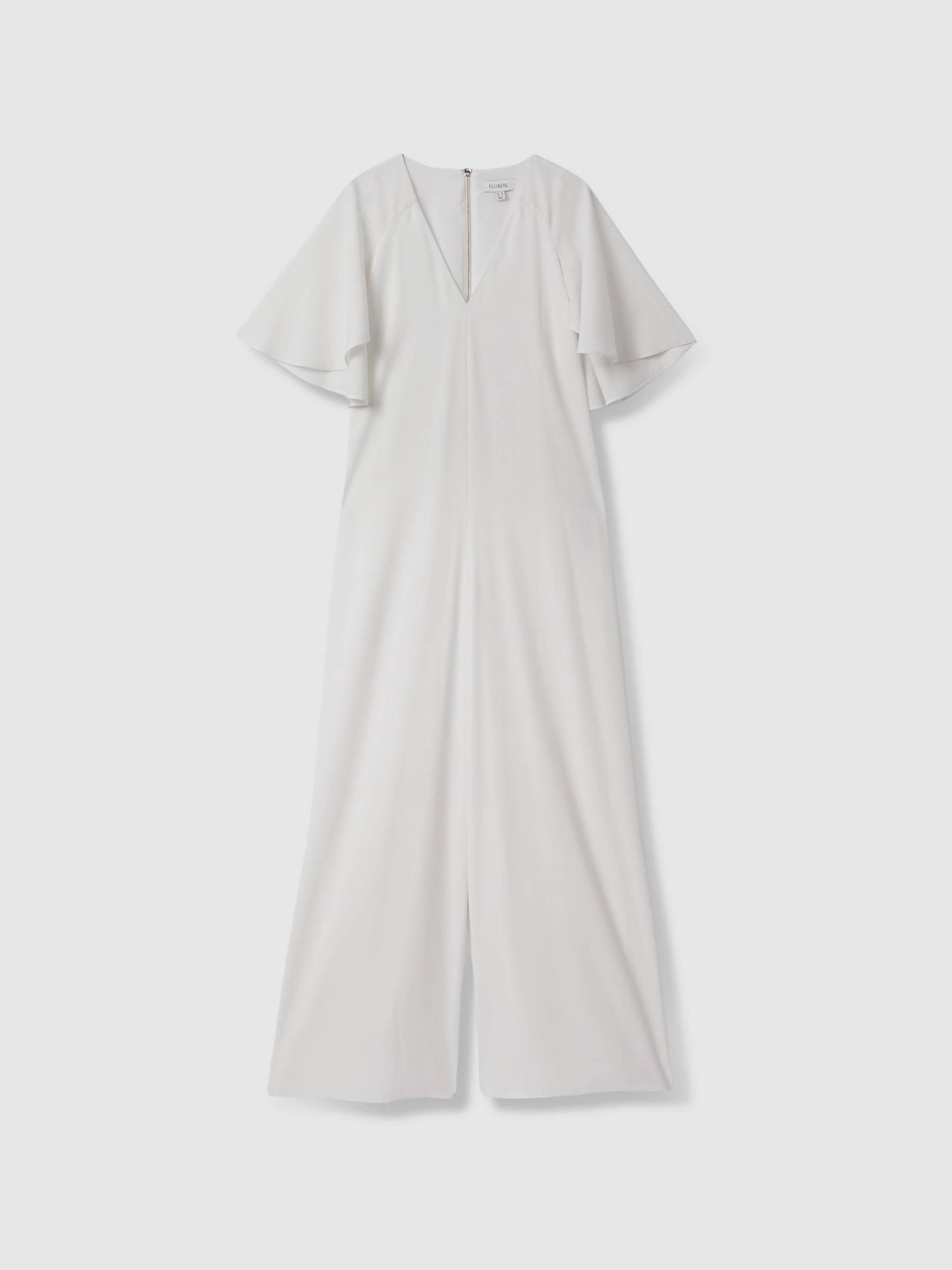 Florere Cape Wide Leg Jumpsuit in Ivory - Image 2 of 7