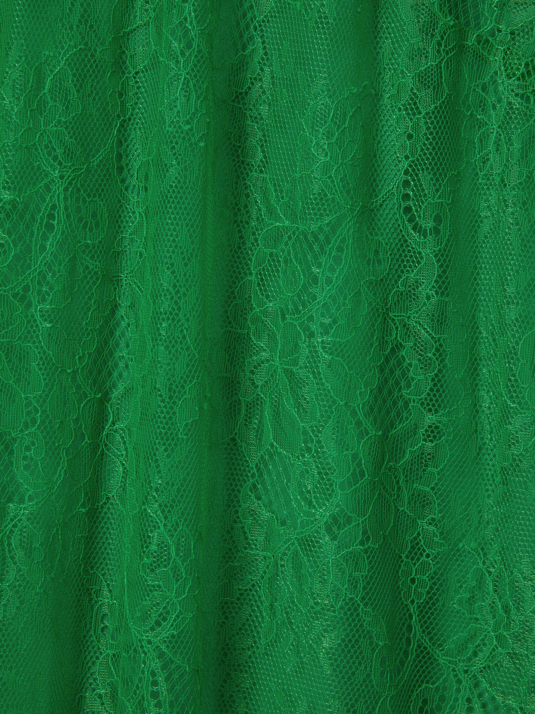 Florere Lace Midi Dress in Bright Green - Image 6 of 6