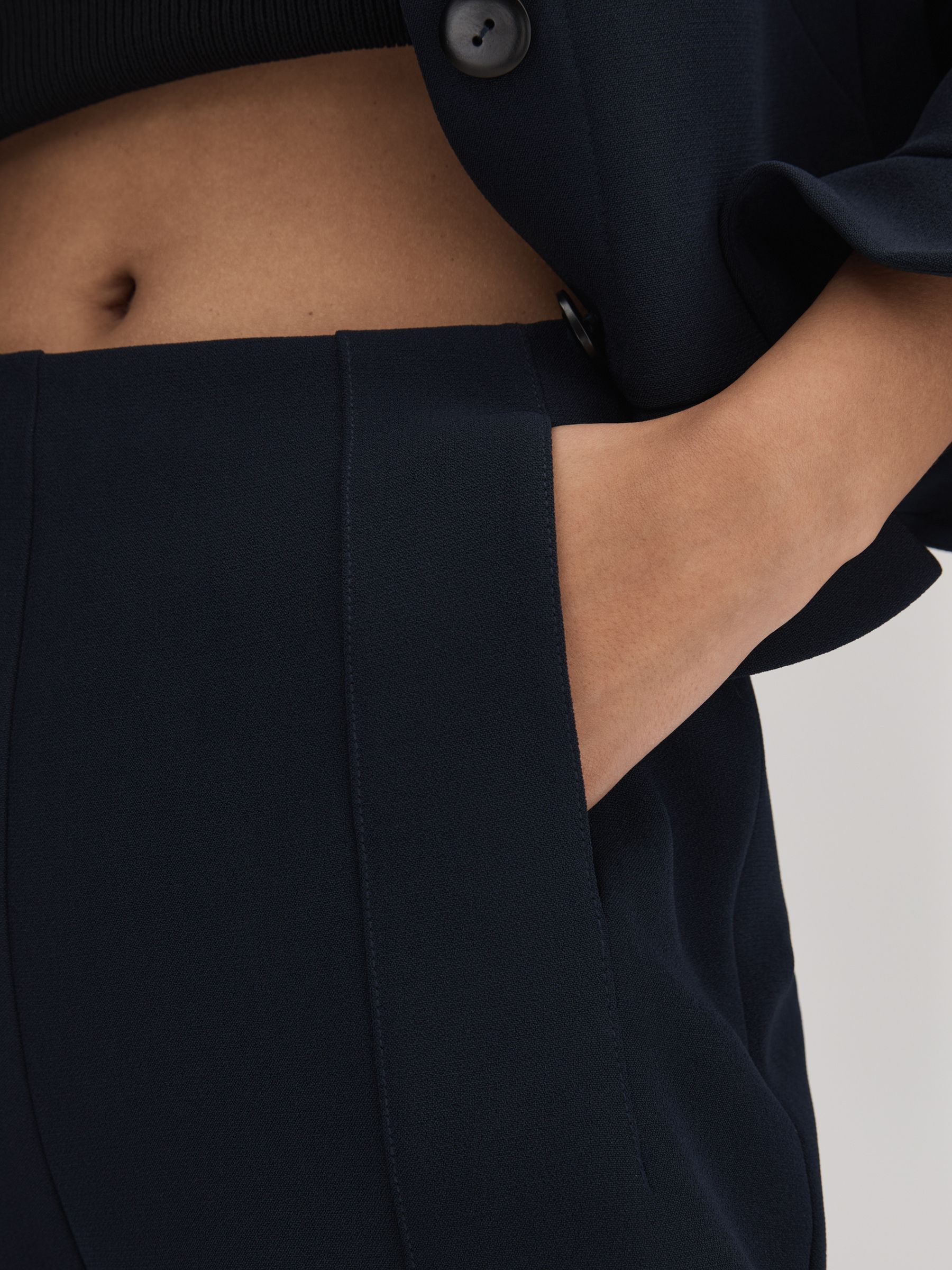 Florere Slim Fit Trousers in Navy - Image 4 of 6