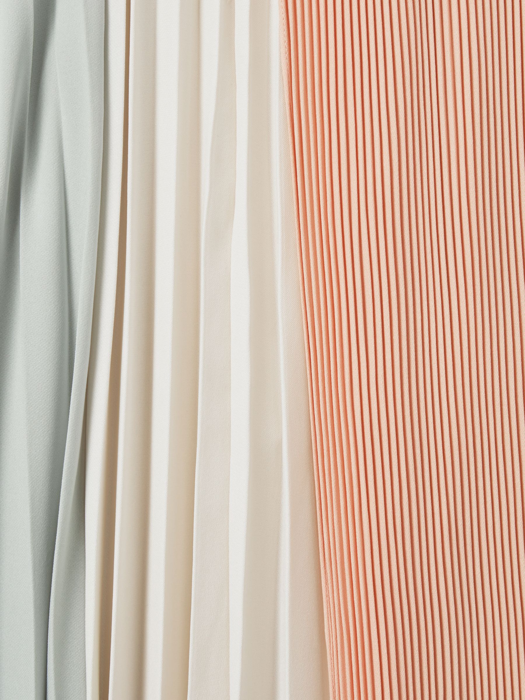 Pleated Asymmetric Midi Skirt in Pink/Cream - Image 6 of 6