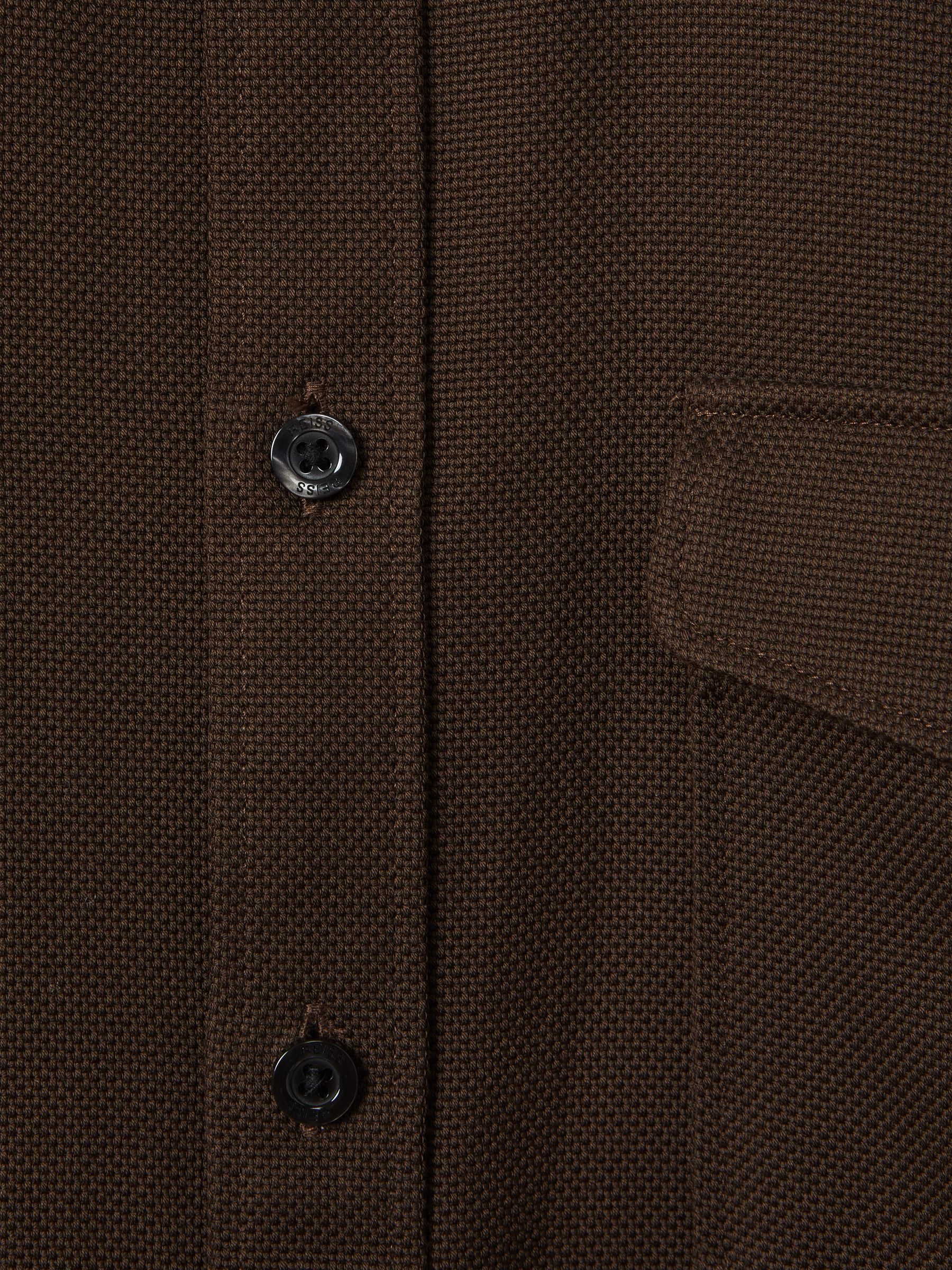 Cotton Canvas Overshirt in Chocolate - Image 7 of 7