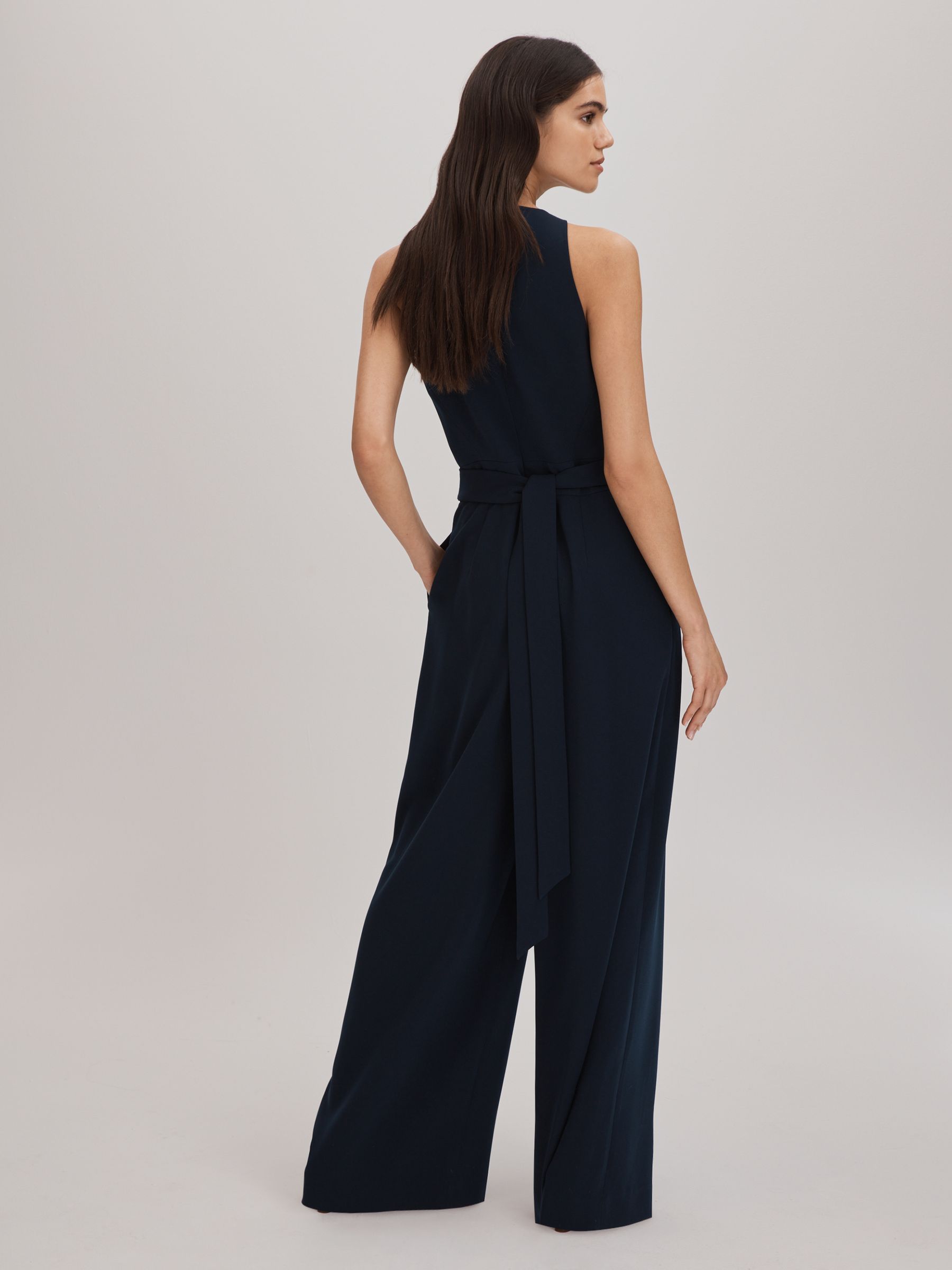 Florere Wide Leg Jumpsuit in Navy - Image 2 of 6