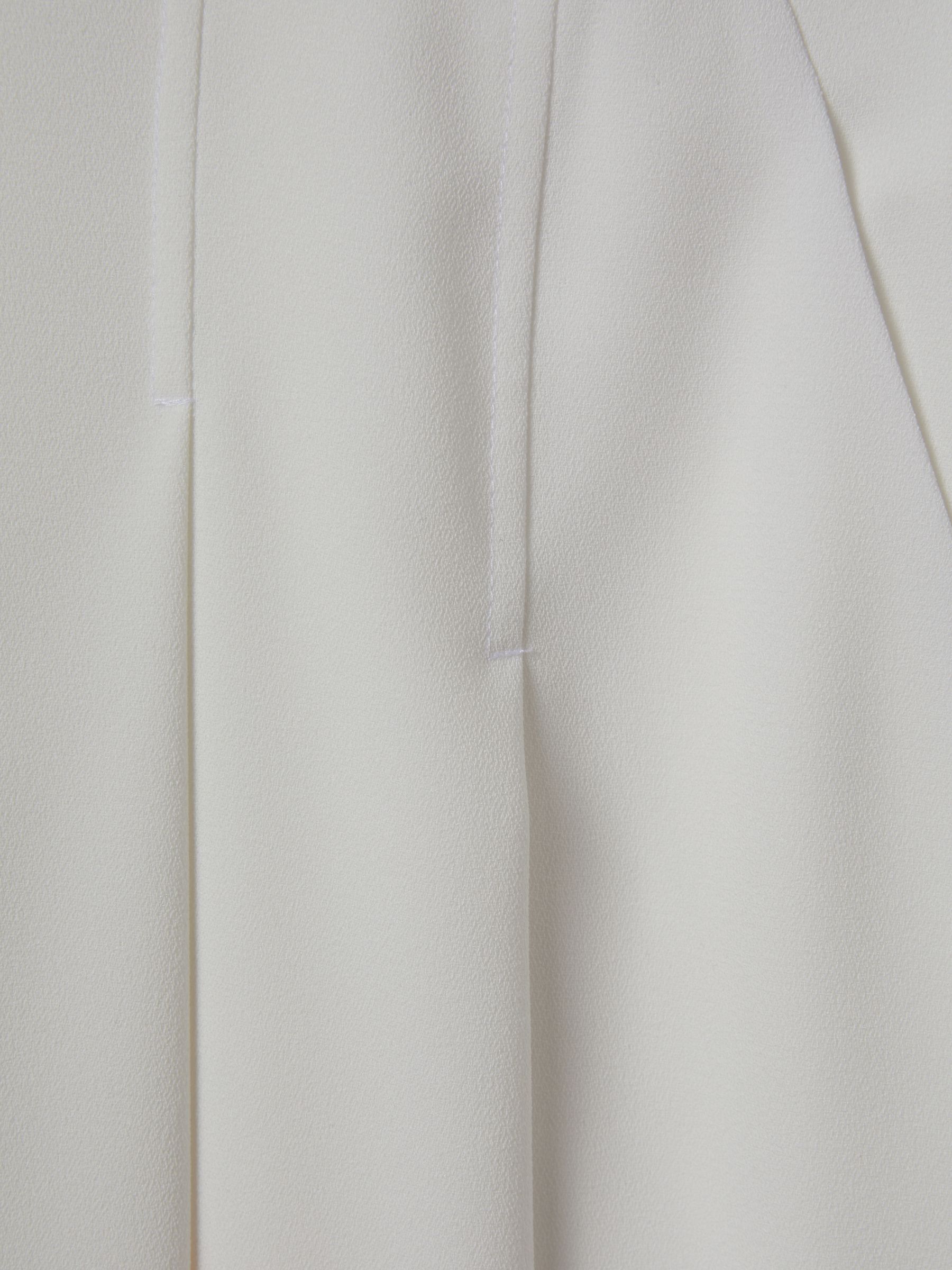 Florere High Rise Pleated Shorts in Ivory - Image 6 of 6