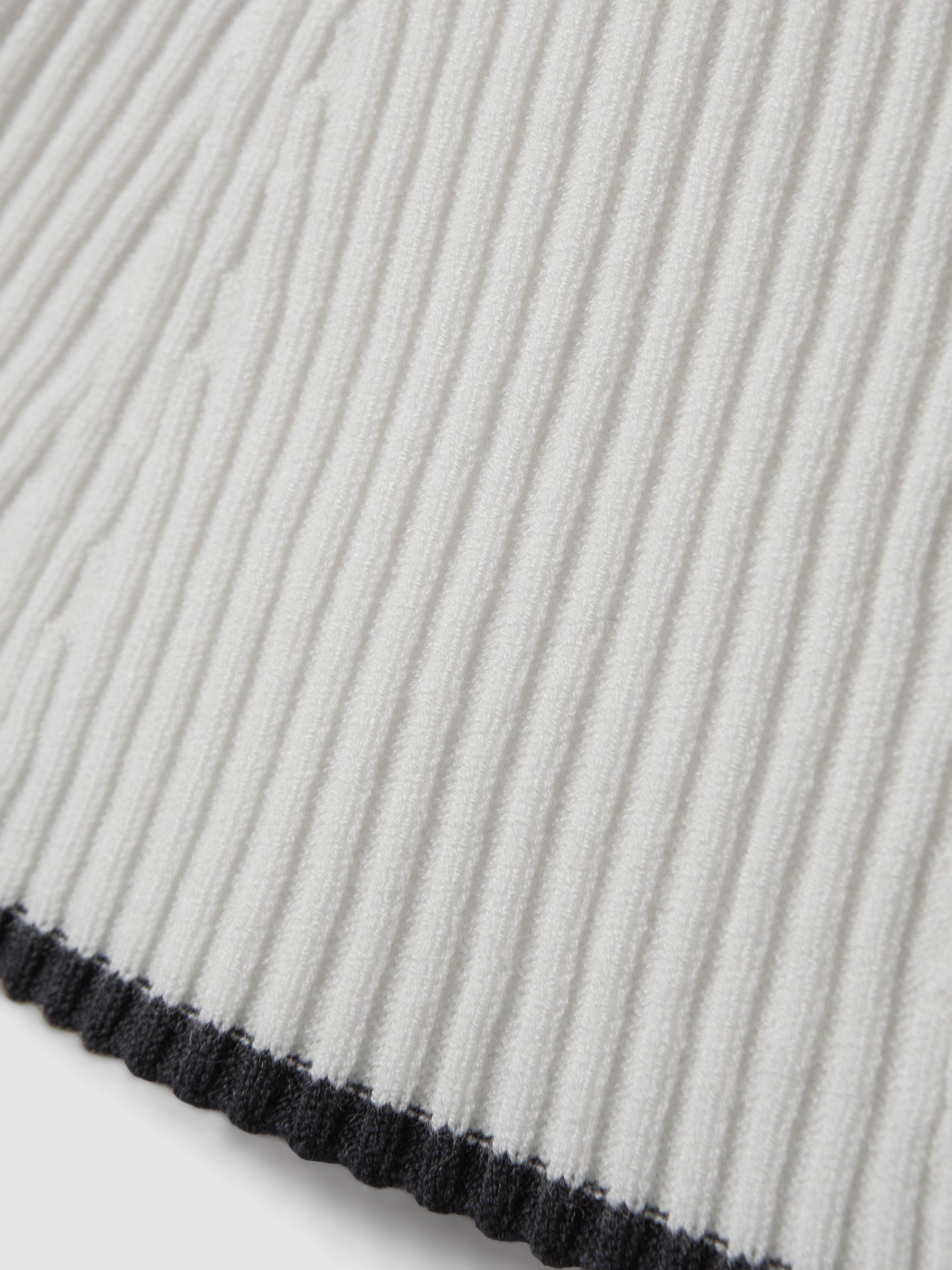 Florere Ribbed Fluted Cuff Jumper in Off White - Image 6 of 6