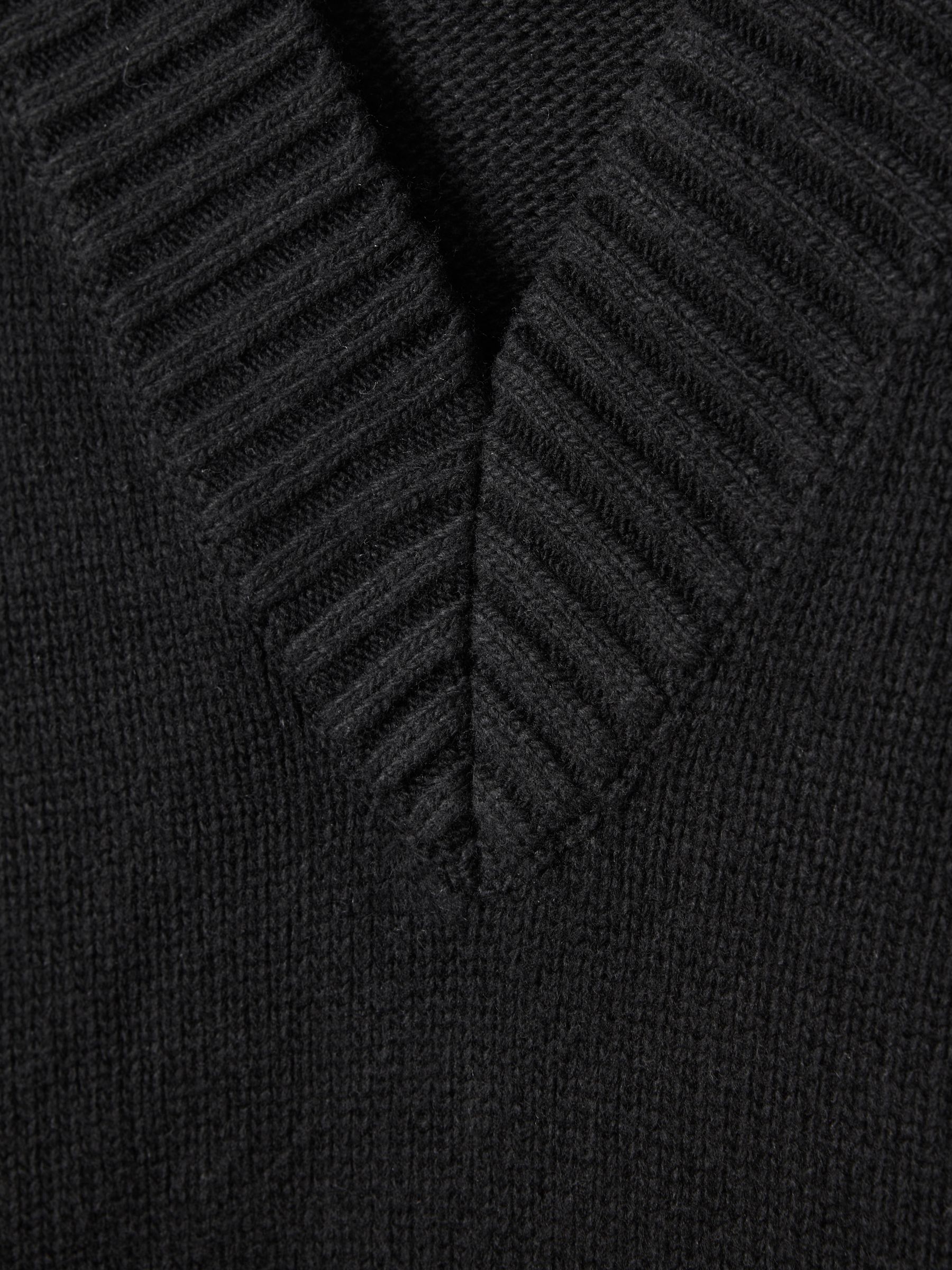 Florere Oversized V-Neck Jumper in Black - Image 6 of 6