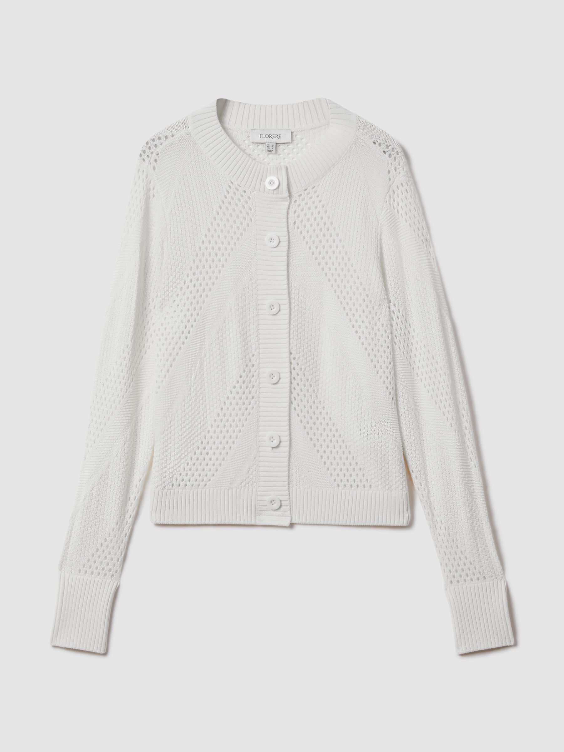 Florere Ivory Florere Ivory Crochet Button Through Cardigan - image 1