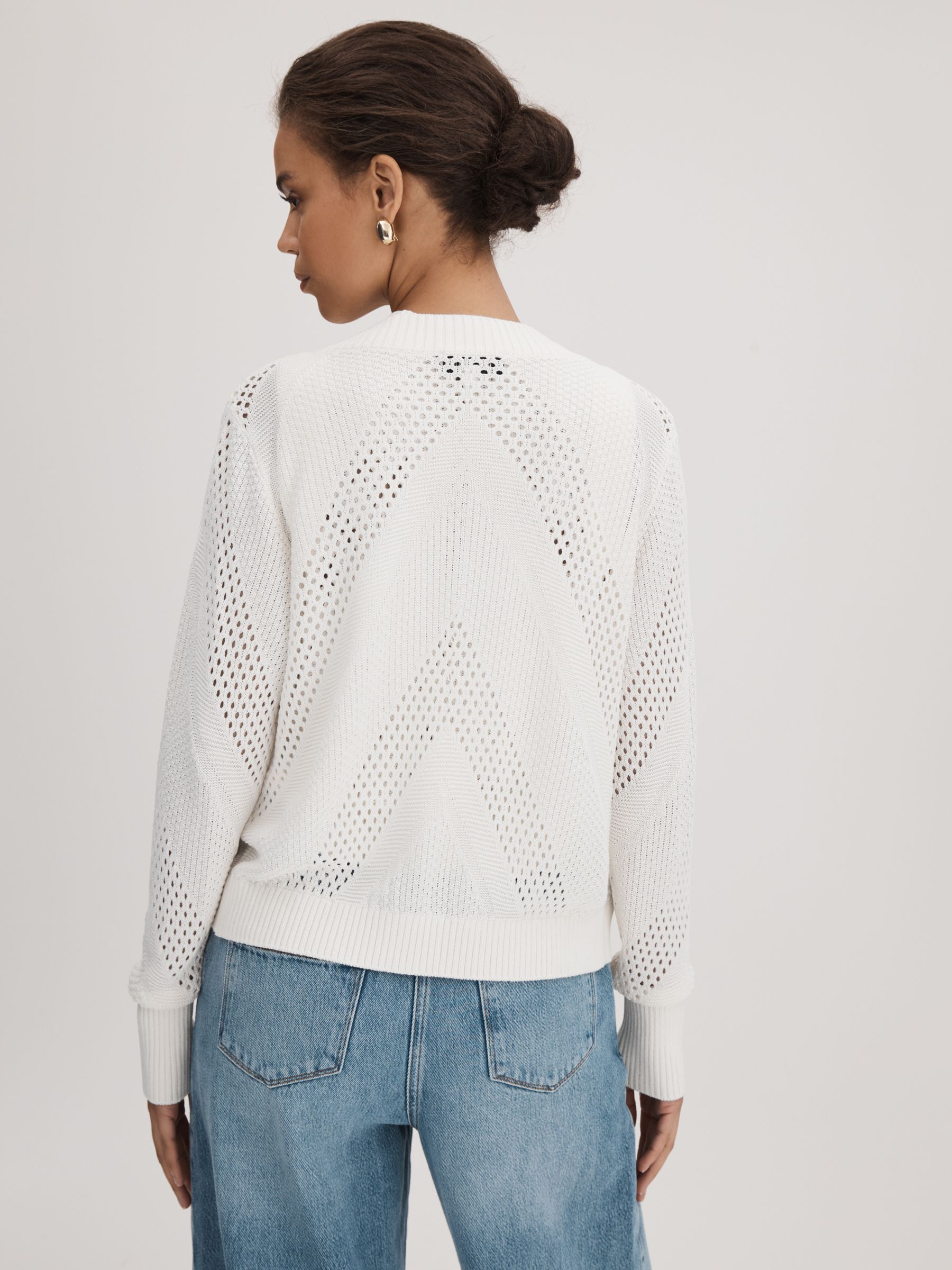 Florere Ivory Florere Ivory Crochet Button Through Cardigan - Image 4 of 5