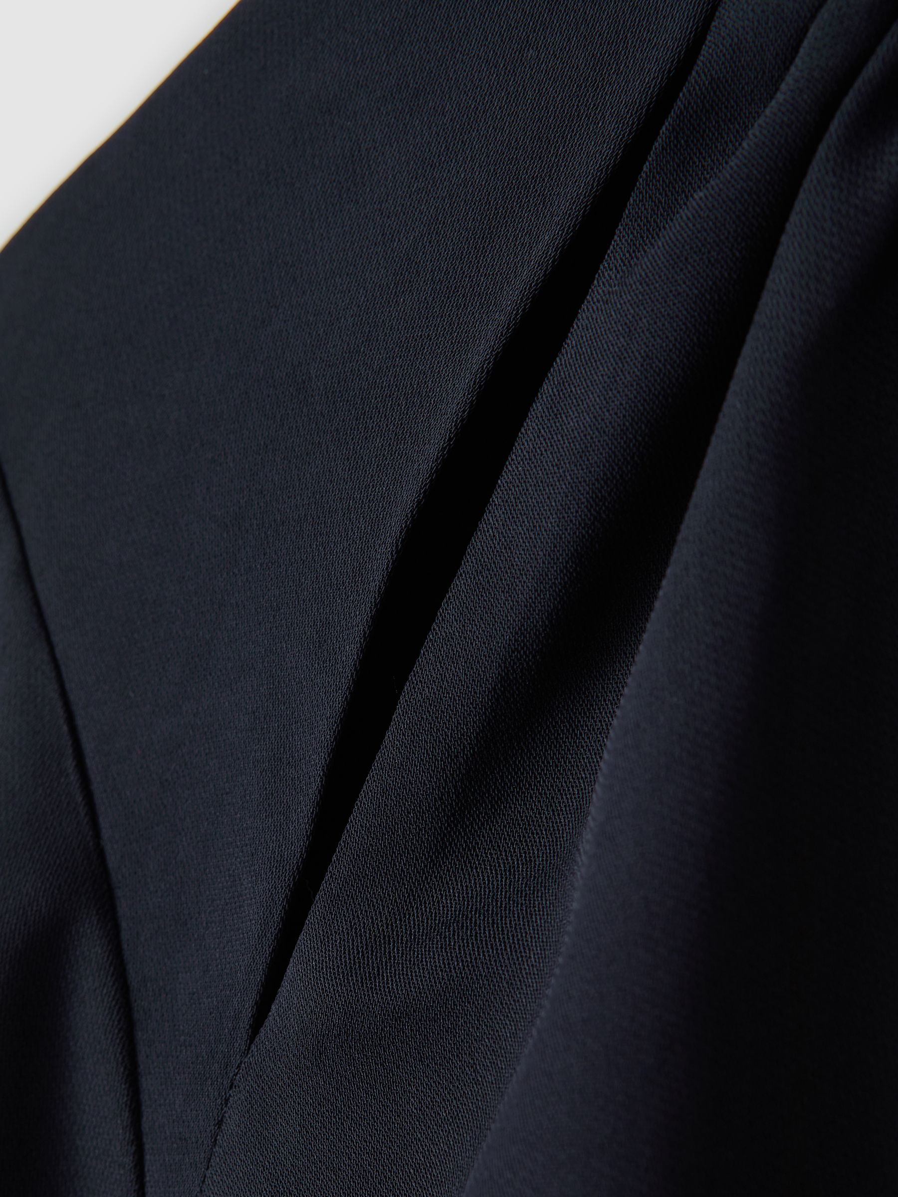 Flute Sleeve Midi Dress in Navy - Image 6 of 6