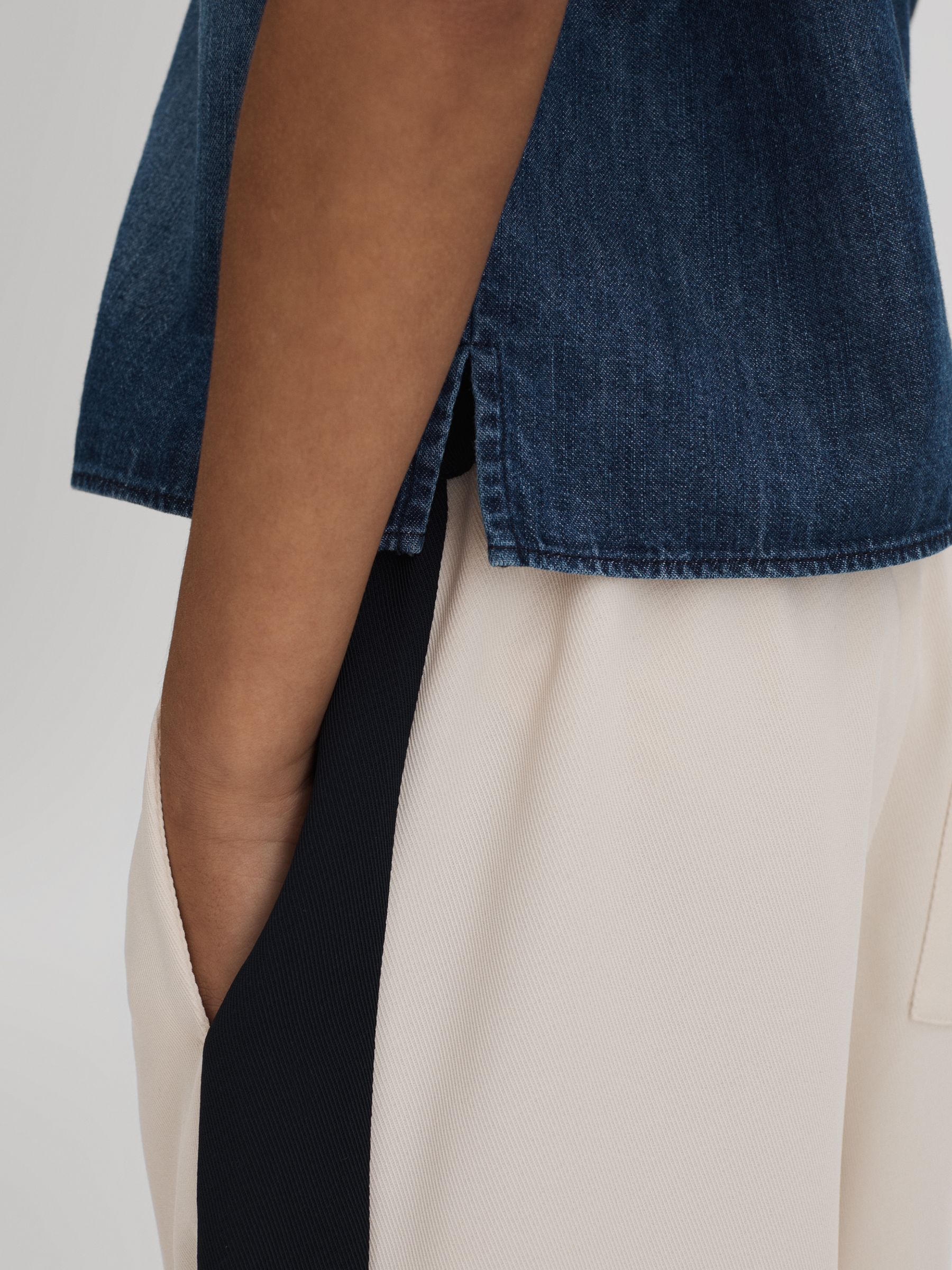 9-13 yrs Embellished Denim Shirt in Blue - Image 6 of 7