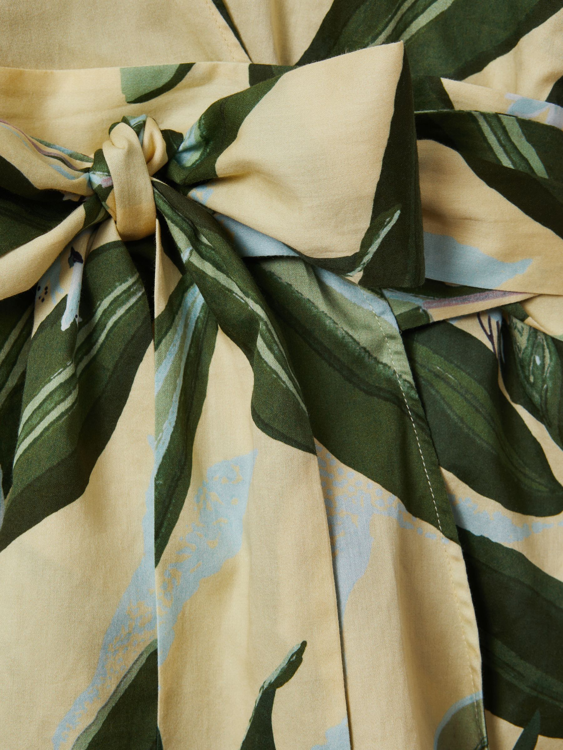 Florere Printed Wrap Blouse in Pale Yellow - Image 6 of 6