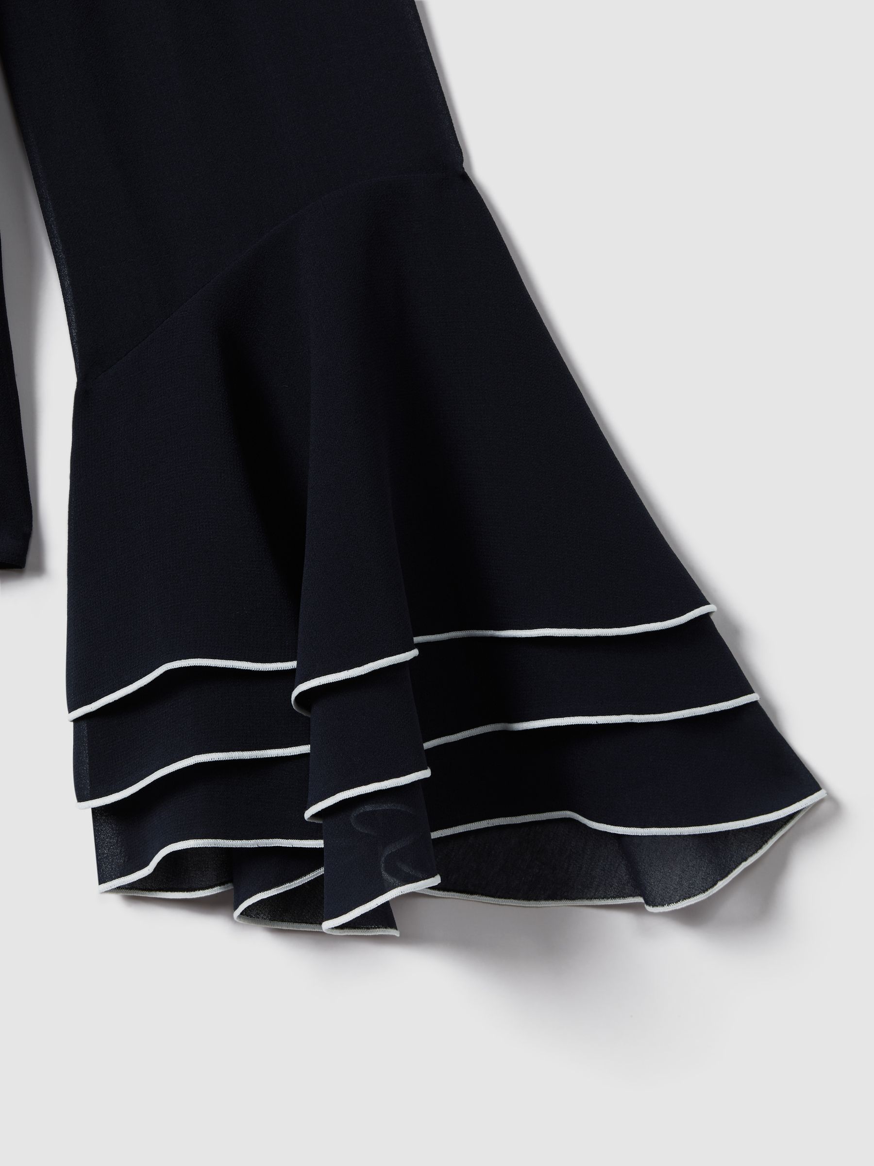 Florere Fluted Cuff Blouse in Navy - image 4