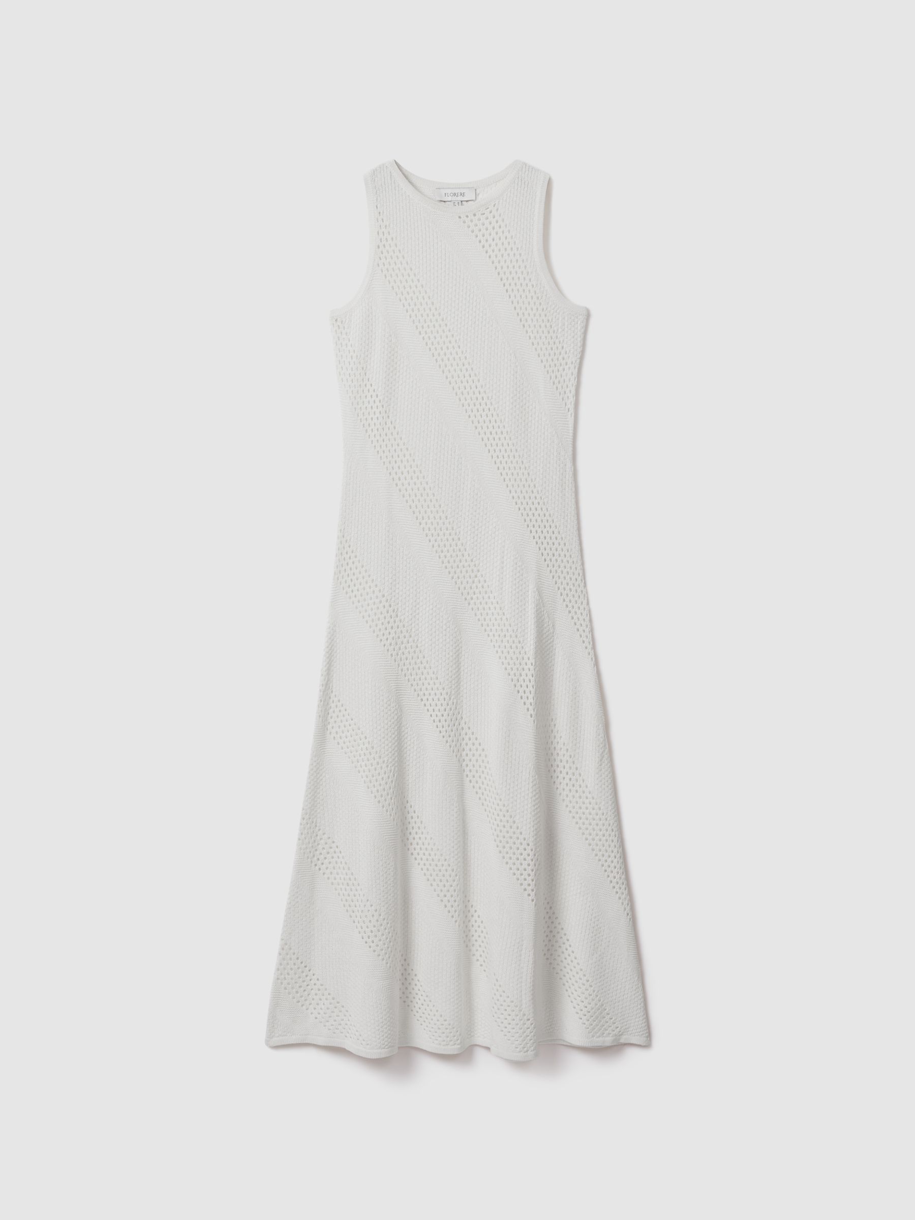 Florere Crochet Midi Dress in Ivory - Image 2 of 5