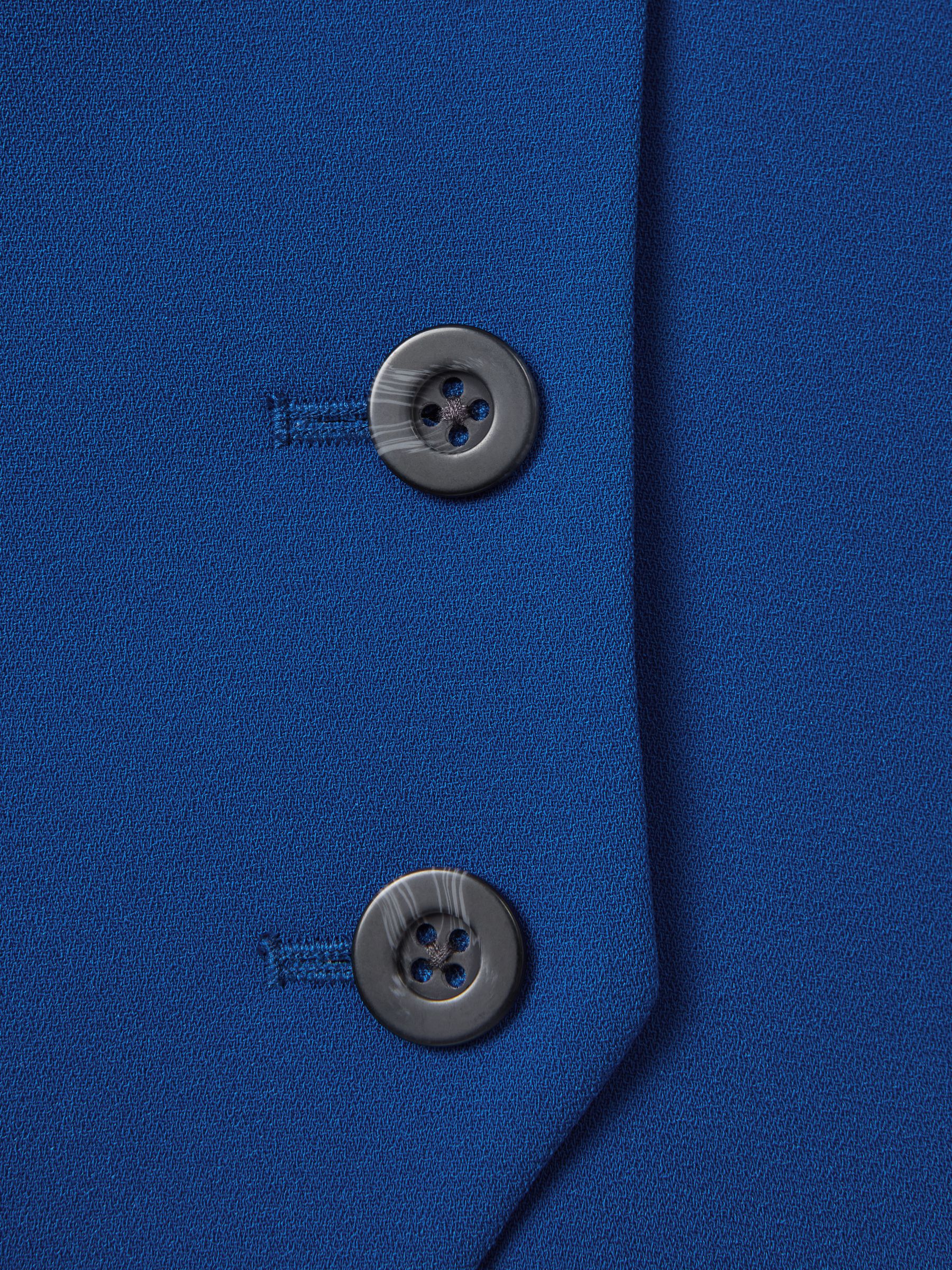 Florere Single Breasted Waistcoat in Bright Blue - Image 6 of 6