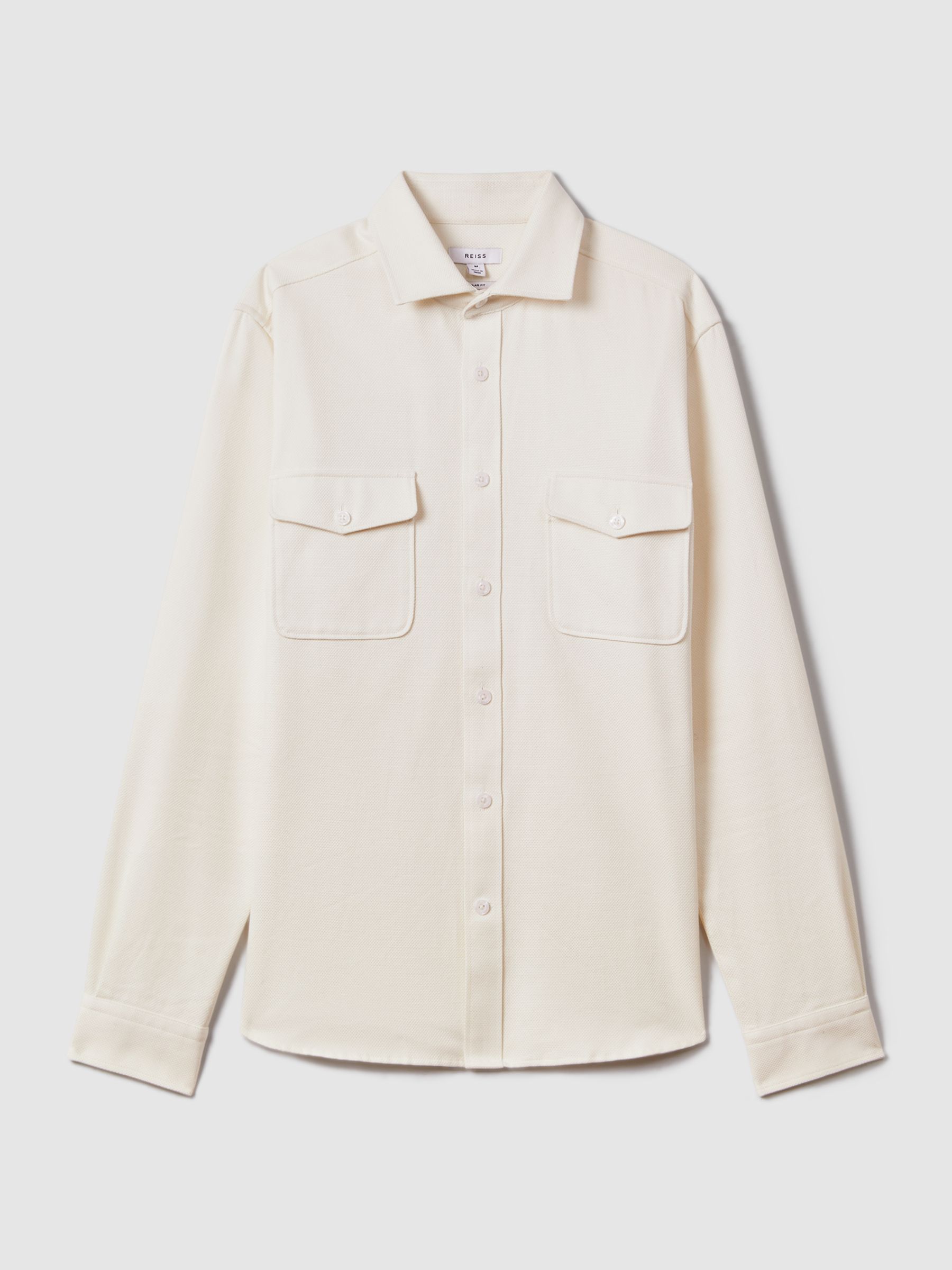 Cotton Canvas Overshirt in Ecru - Image 2 of 6