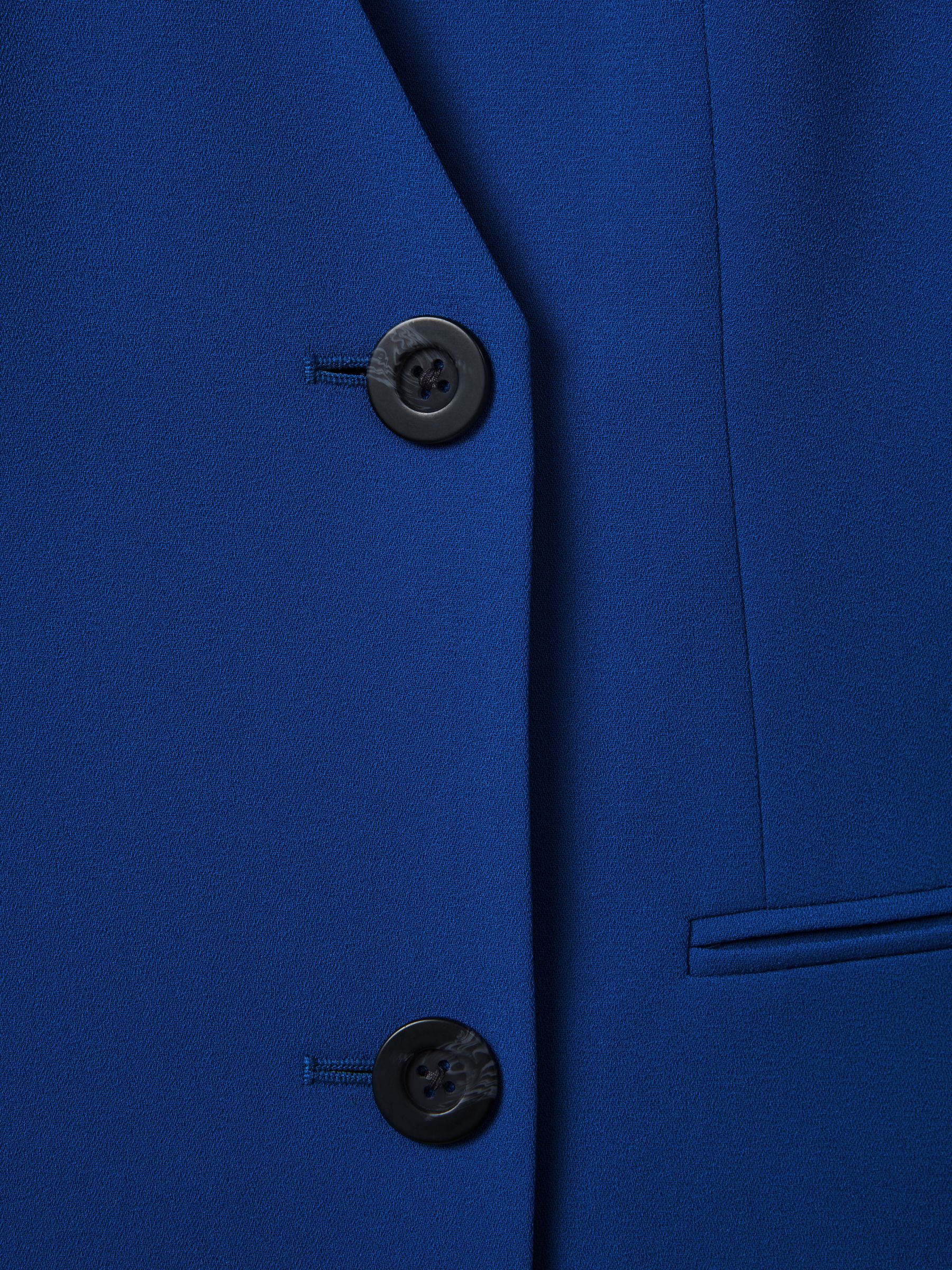 Florere Collarless Double Breasted Blazer in Bright Blue - Image 7 of 7