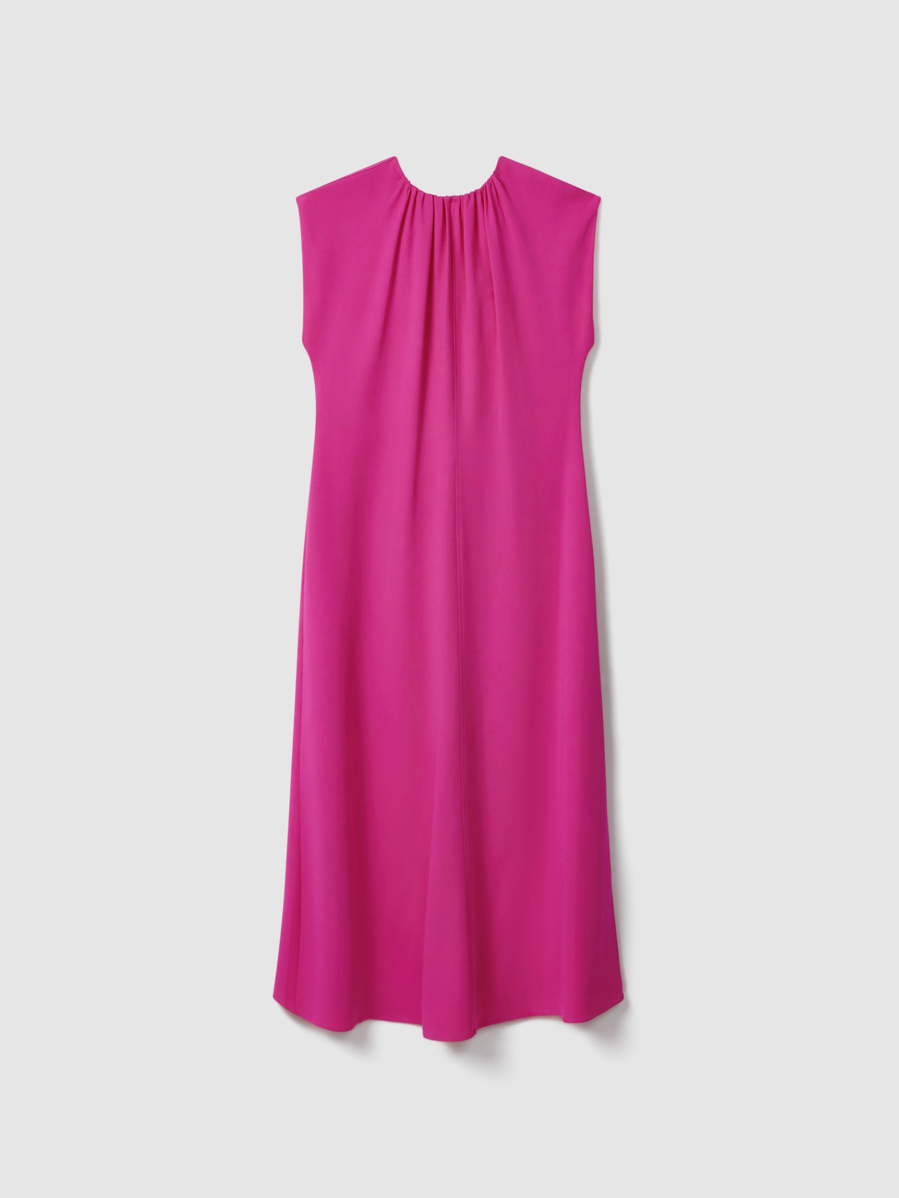 Florere Tie Back Midi Dress in Deep Pink - Image 2 of 7