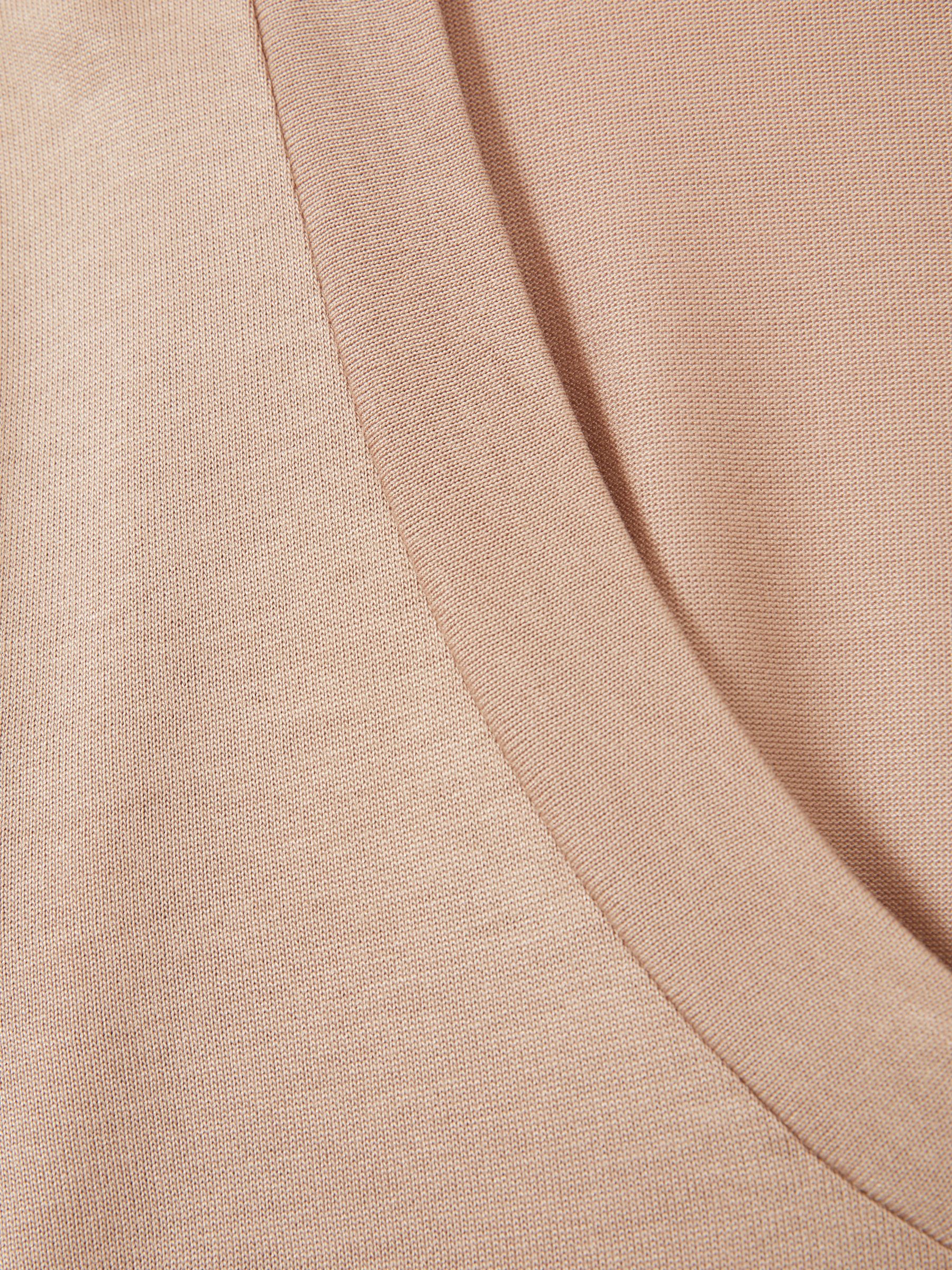 Jersey V-Neck Top in Camel - Image 6 of 6