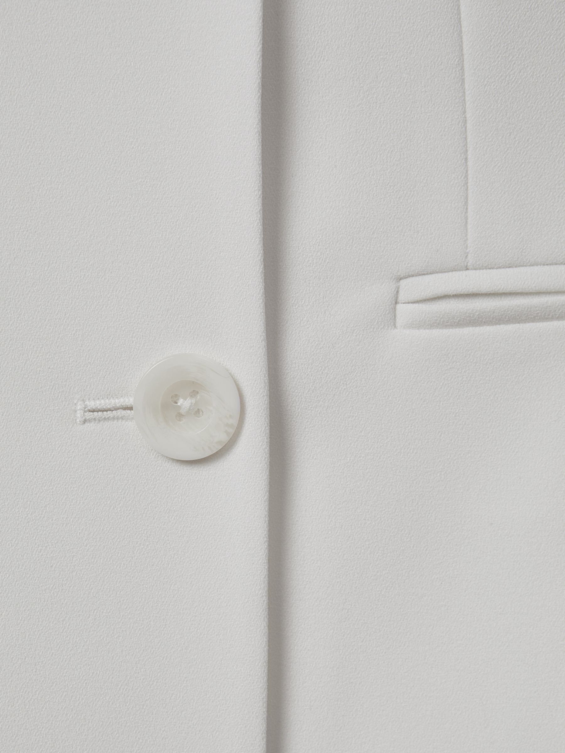Florere Collarless Double Breasted Blazer in Ivory - Image 6 of 6