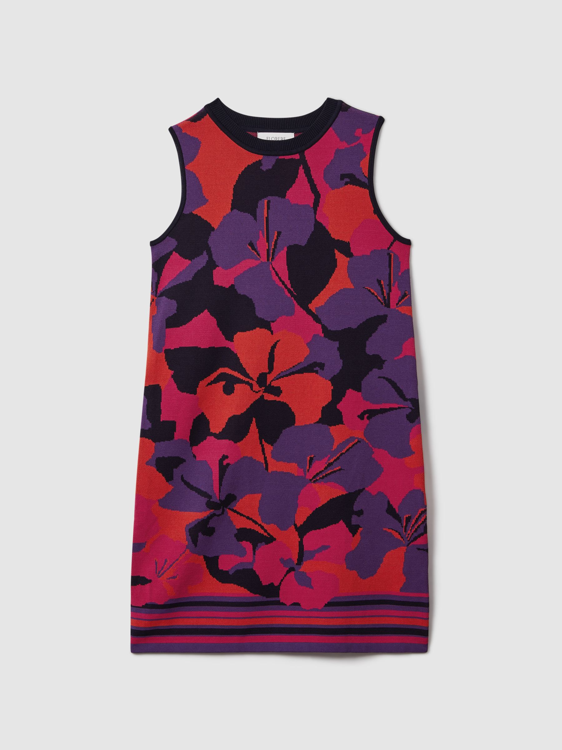 Florere Jacquard Mini Dress in Pink/Orange - Image 2 of 6
