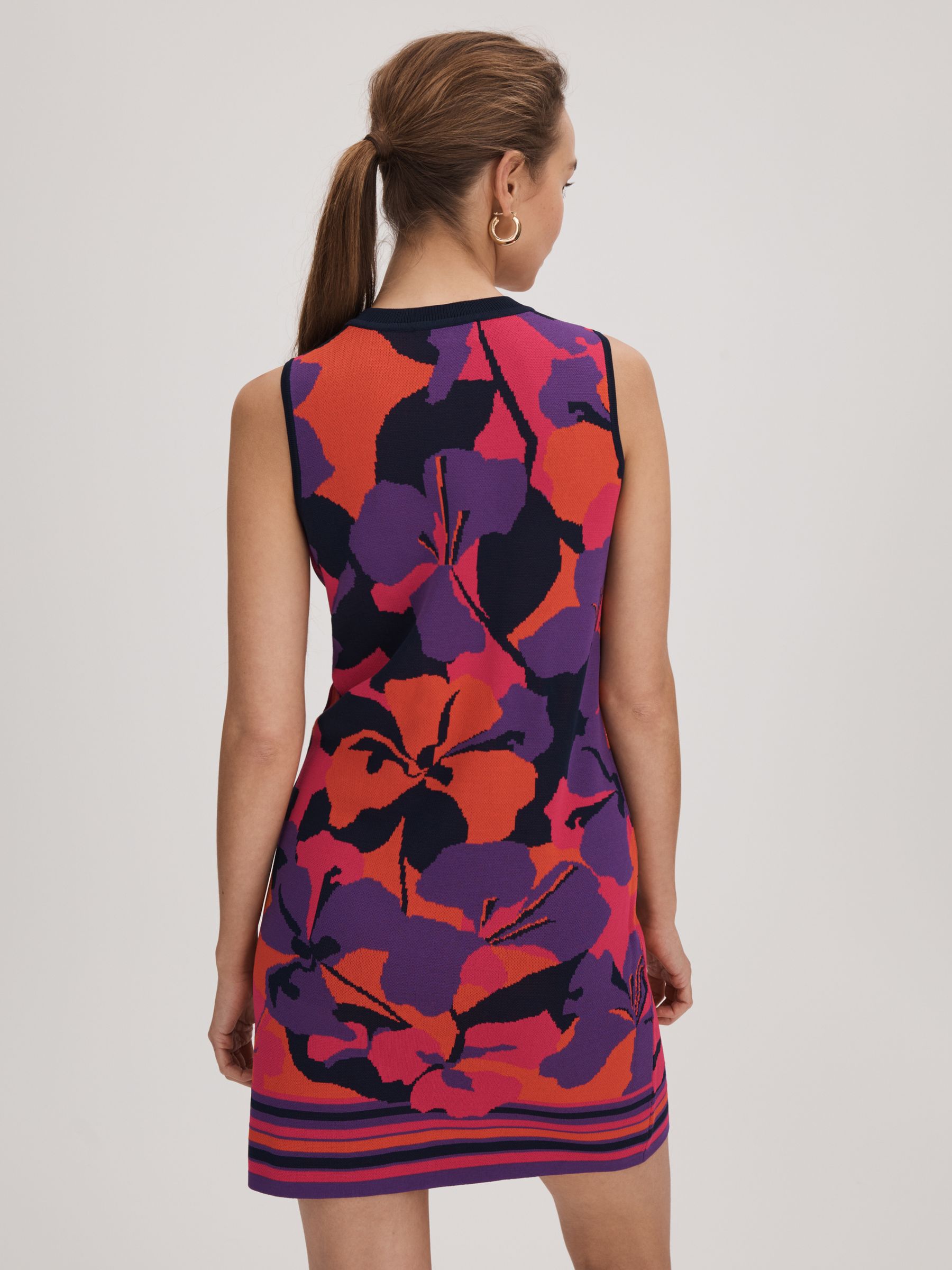 Florere Jacquard Mini Dress in Pink/Orange - Image 5 of 6