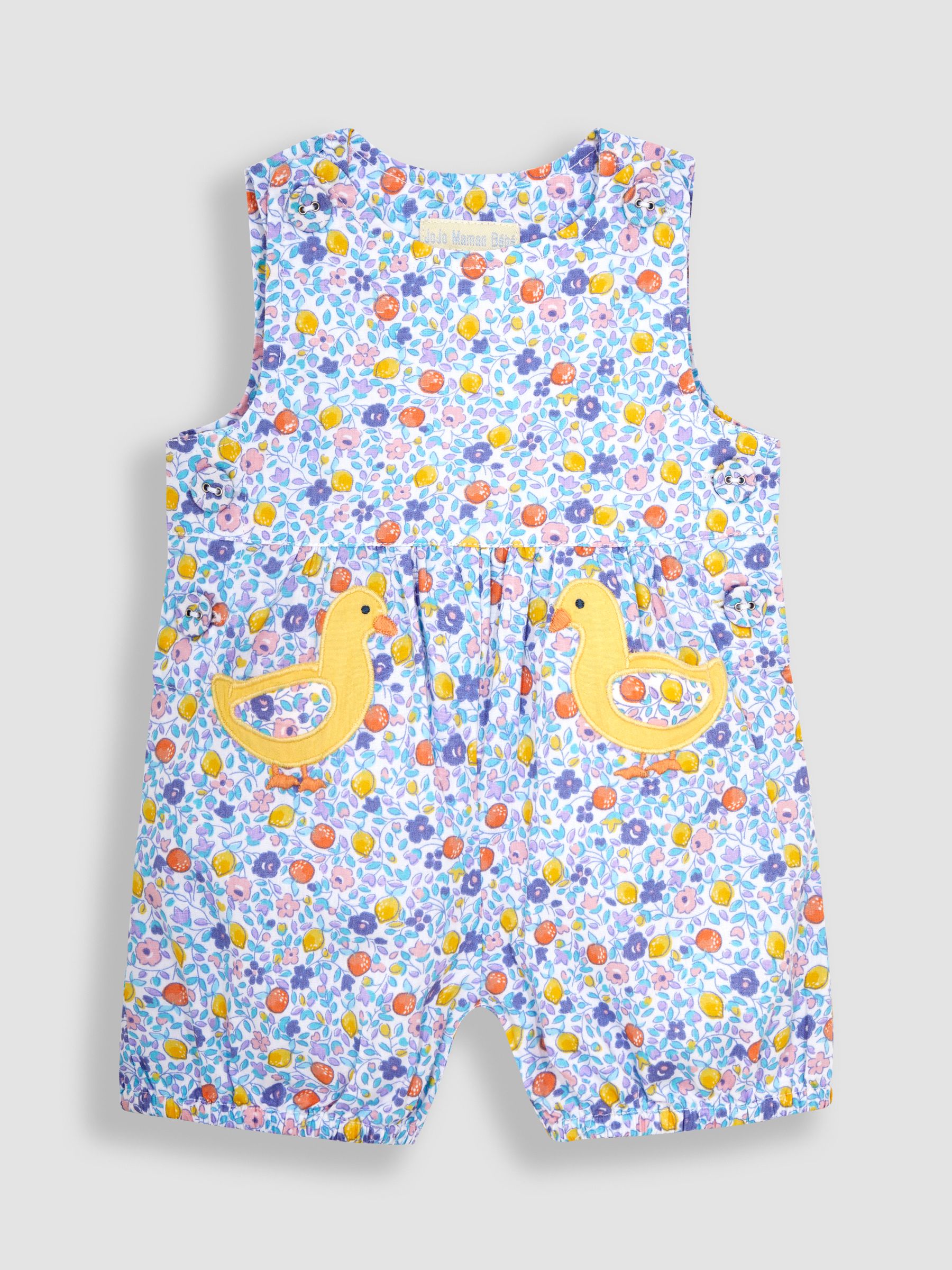 Lilac Purple Duck Appliqué Pocket Ditsy Floral Dungarees - Image 4 of 6