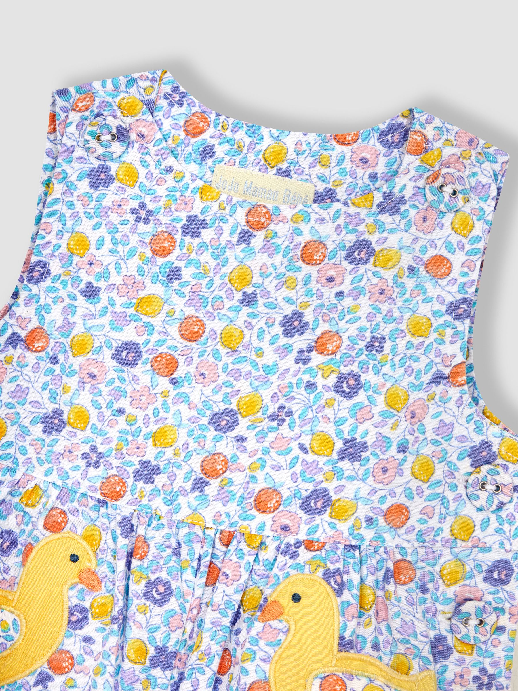Lilac Purple Duck Appliqué Pocket Ditsy Floral Dungarees - Image 6 of 6