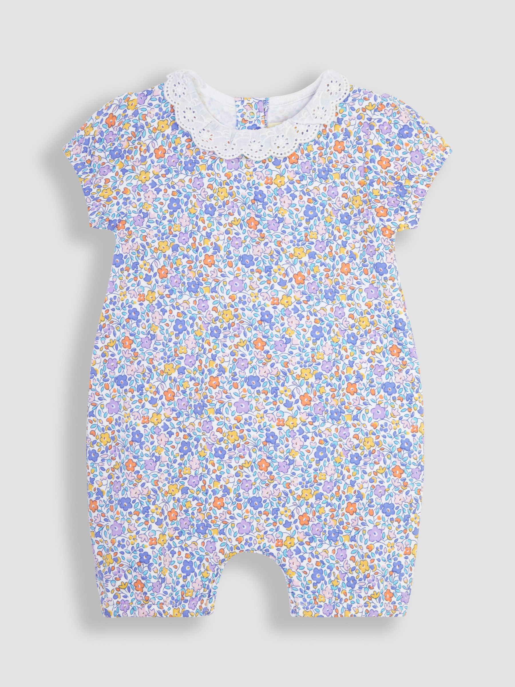Lilac Purple Duck 2-Pack Appliqué & Floral Rompers - Image 2 of 8
