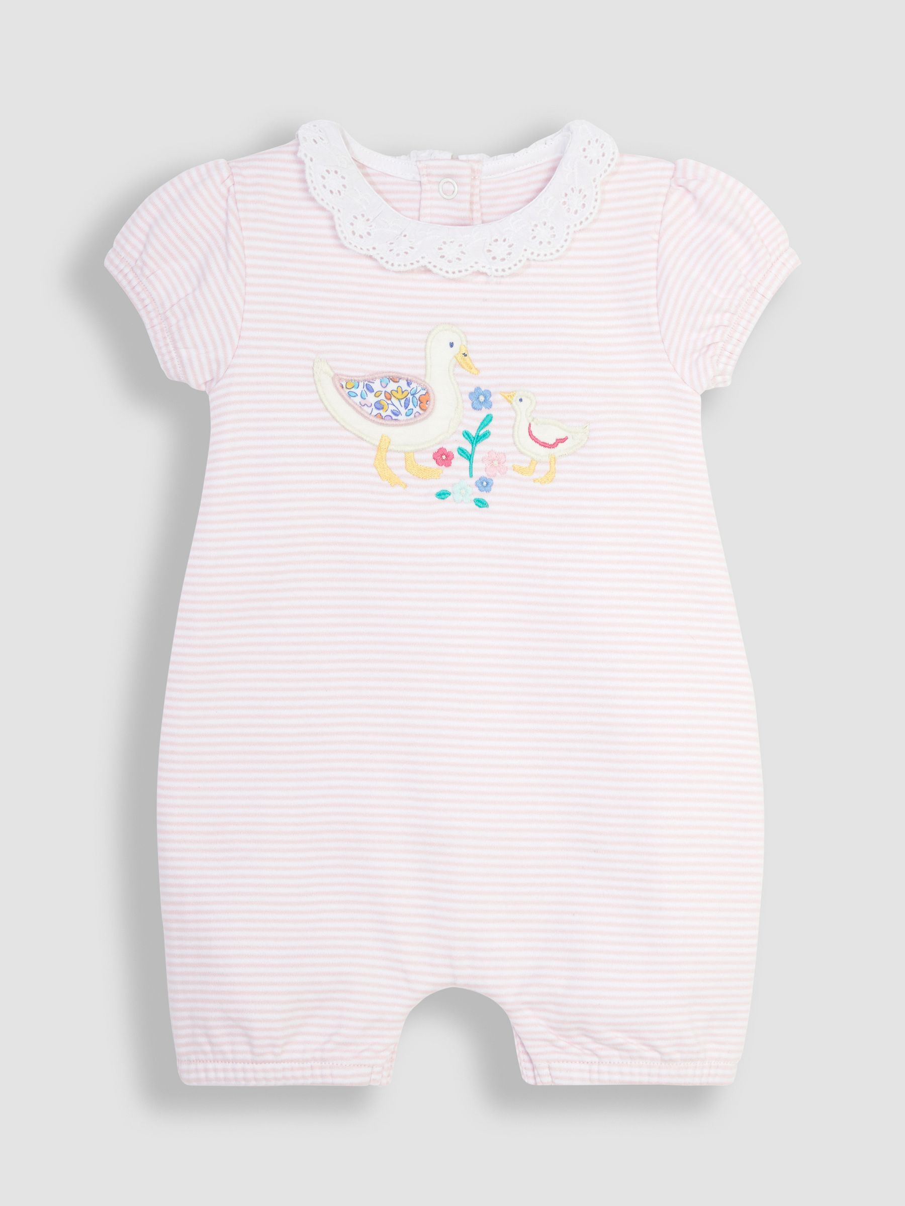 Lilac Purple Duck 2-Pack Appliqué & Floral Rompers - Image 3 of 8