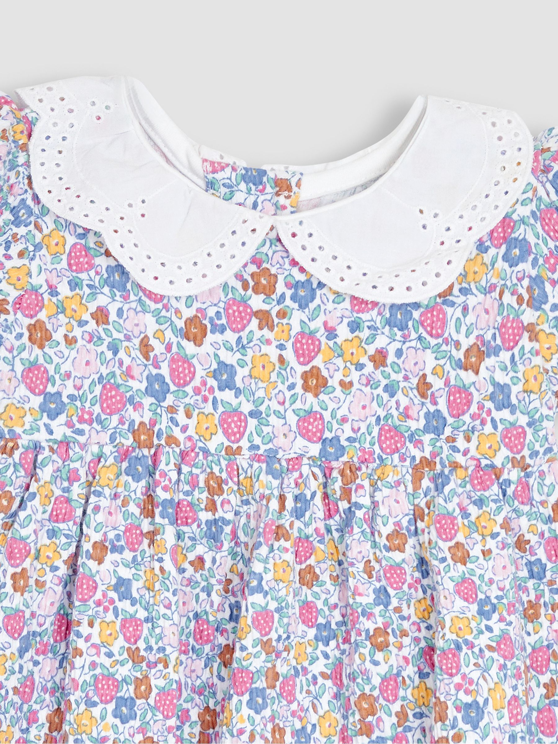 Pink Strawberry 2-Piece Floral Collar Tunic & Rib Leggings Set - Image 3 of 6