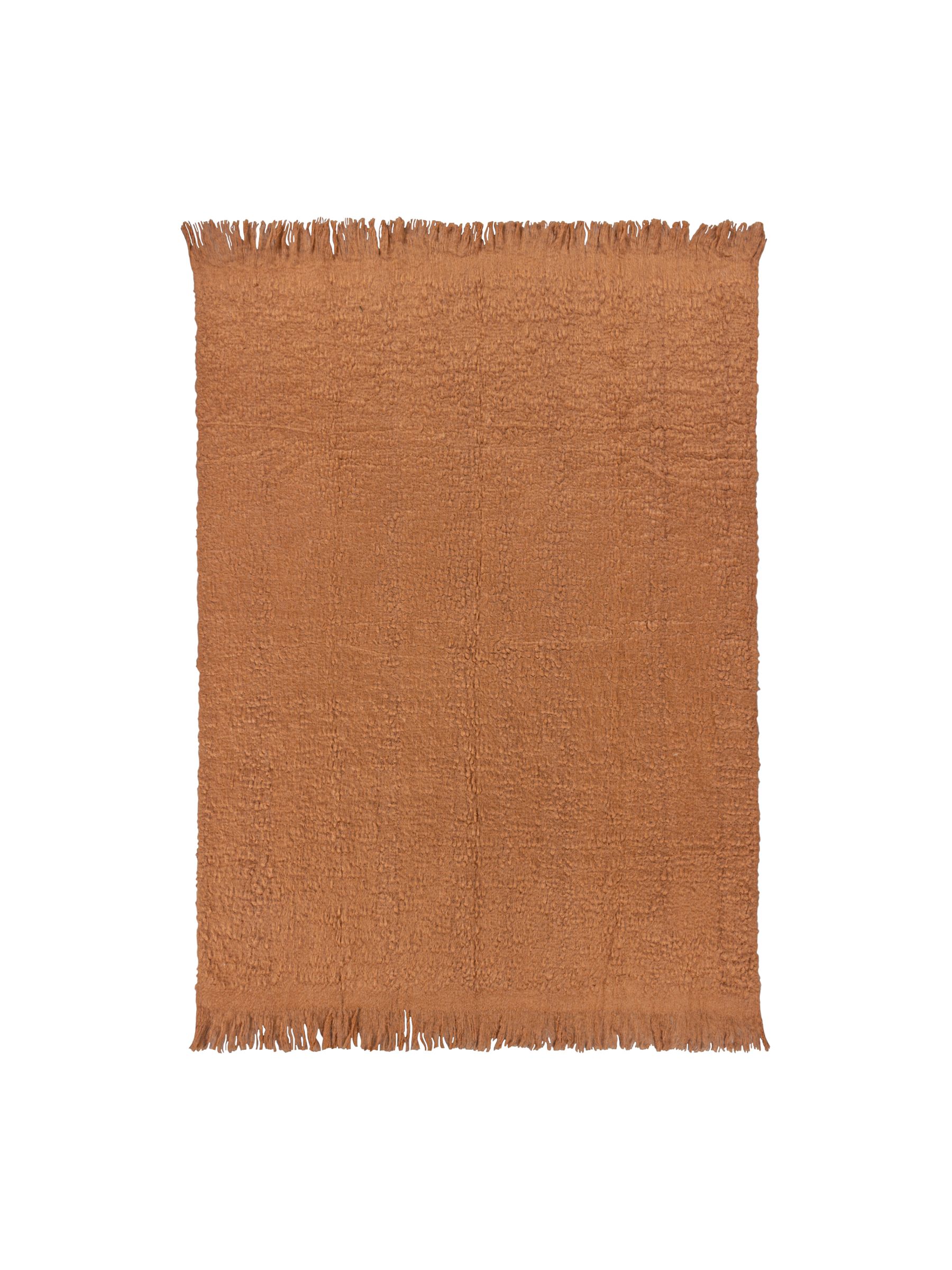 Yard Ginger Brown Ulsmere Boucle Fringed Throw - Image 3 of 5