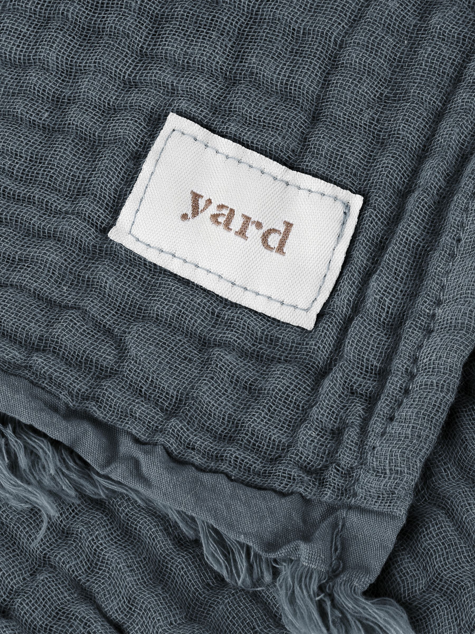Yard Dusk Blue Lark 4 Layer Muslin Crinkle 100% Cotton Throw - Image 5 of 6