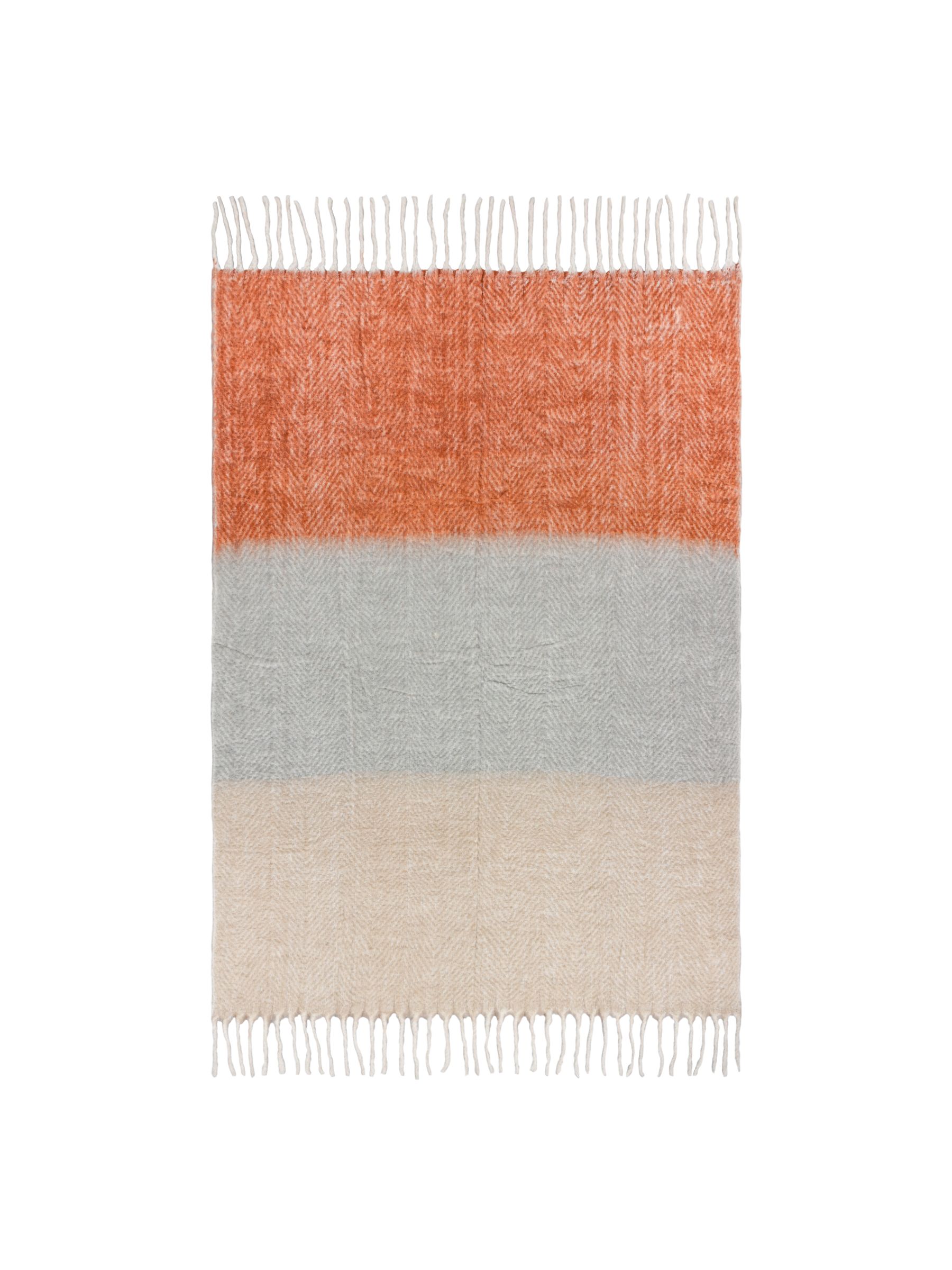 Yard Brick Red Rawton Ombre Herringbone Throw - Image 2 of 5