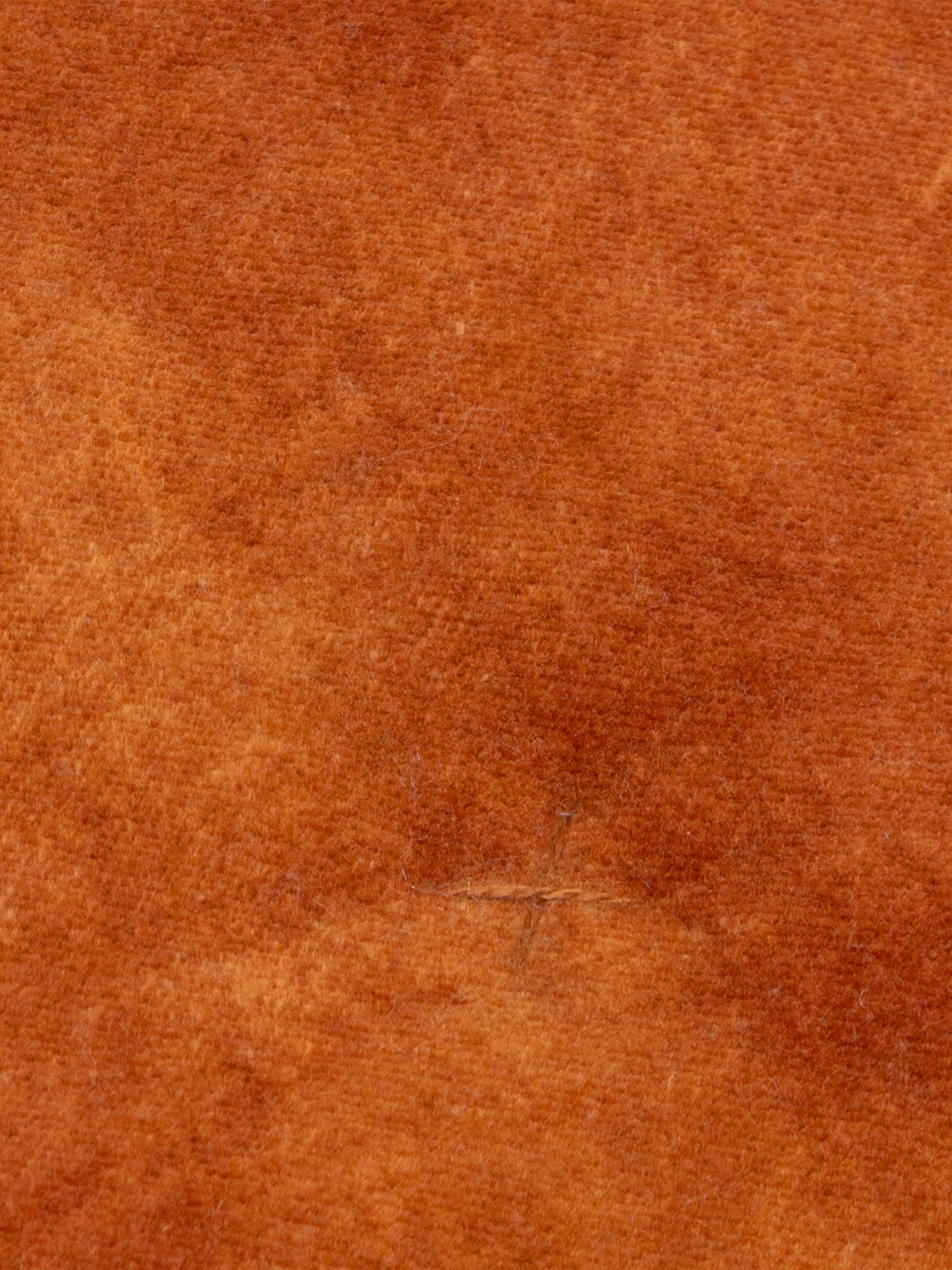 Yard Rust Orange Jaye Velvet Fringed Filled 100% Cotton Bedspread - Image 5 of 6