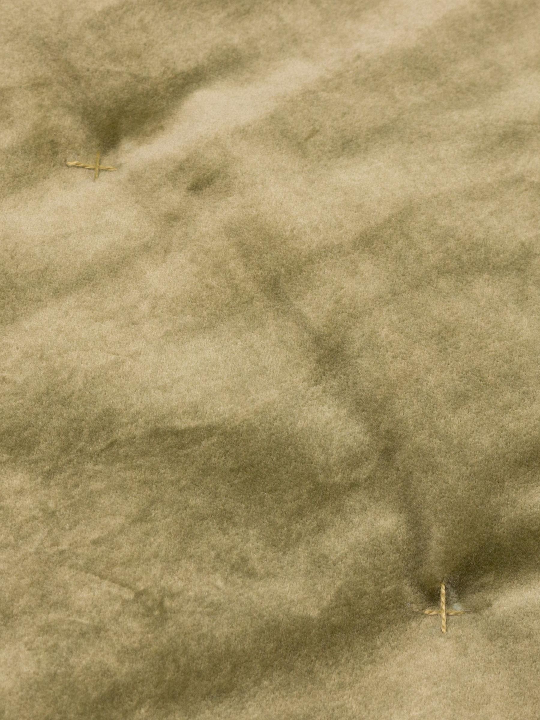 Yard Moss Green Jaye Velvet Fringed Filled 100% Cotton Bedspread - Image 5 of 6