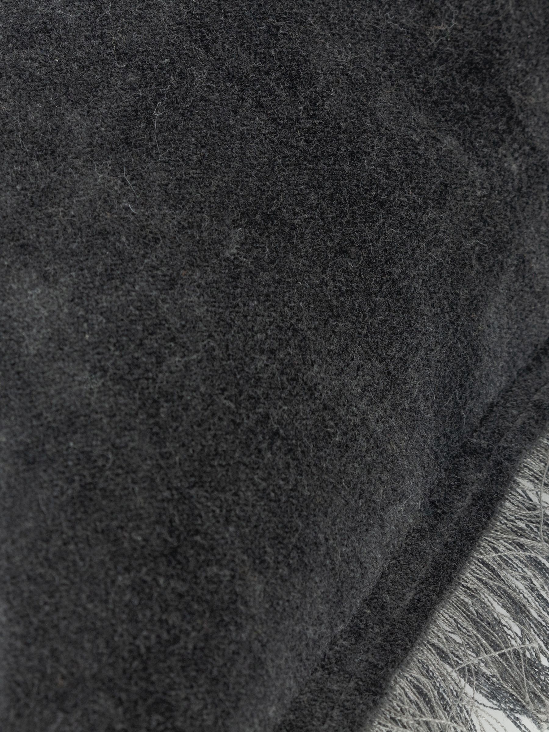 Yard Slate Blue Jaye Velvet Fringed Polyester Filled 100% Cotton Cushion - Image 6 of 6