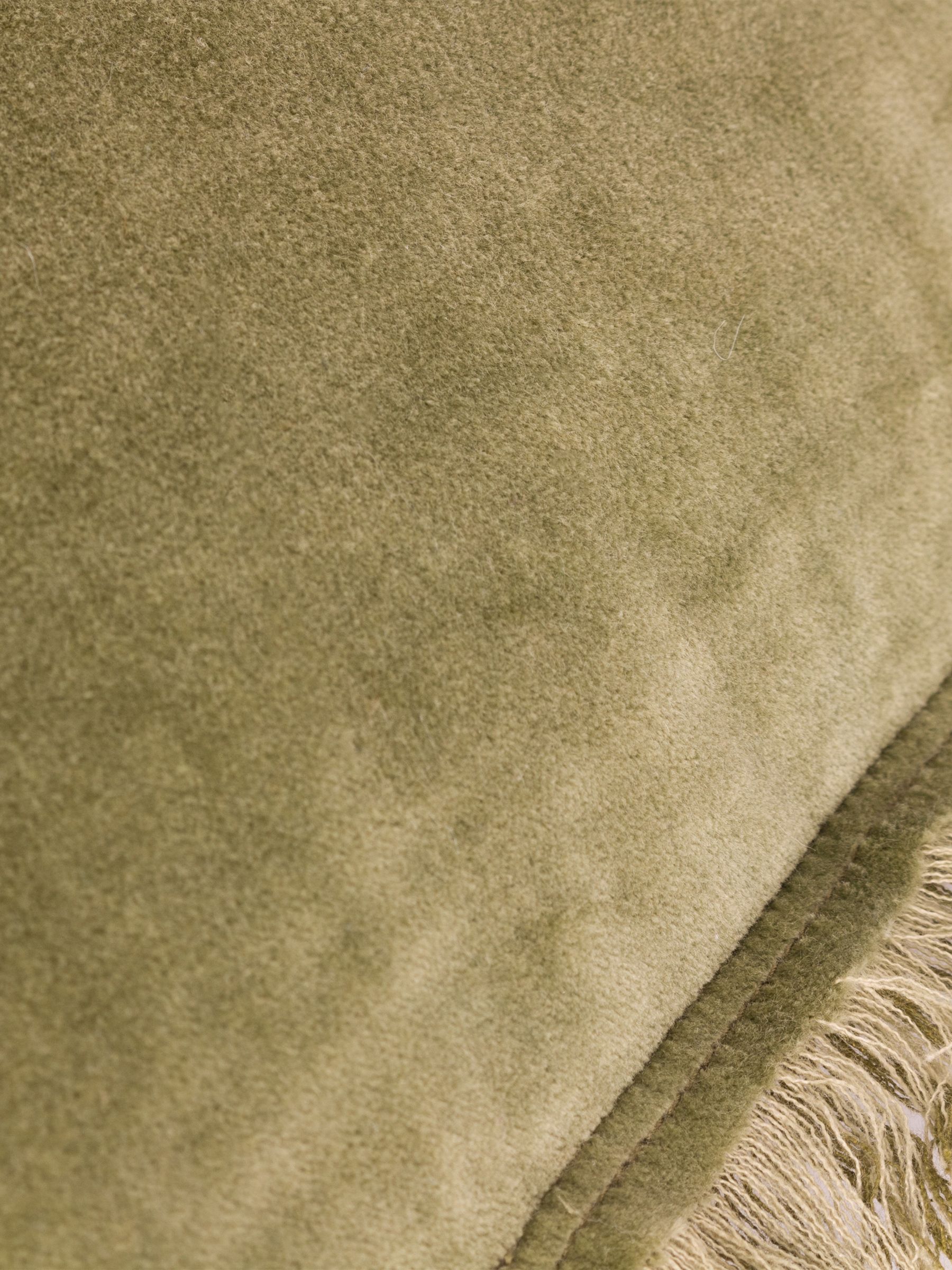 Yard Moss Green Jaye Fringed Filled Cushion - Image 5 of 6