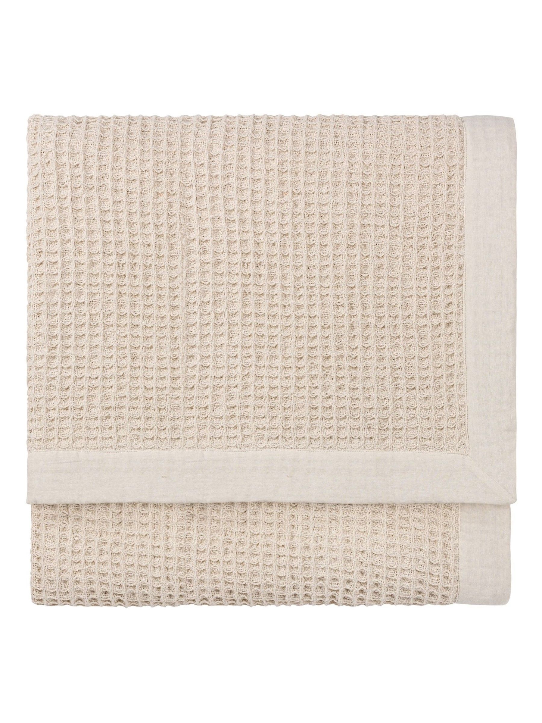 Yard Natural Canopy Waffle Textured Oversized 100% Cotton Throw - Image 1 of 6