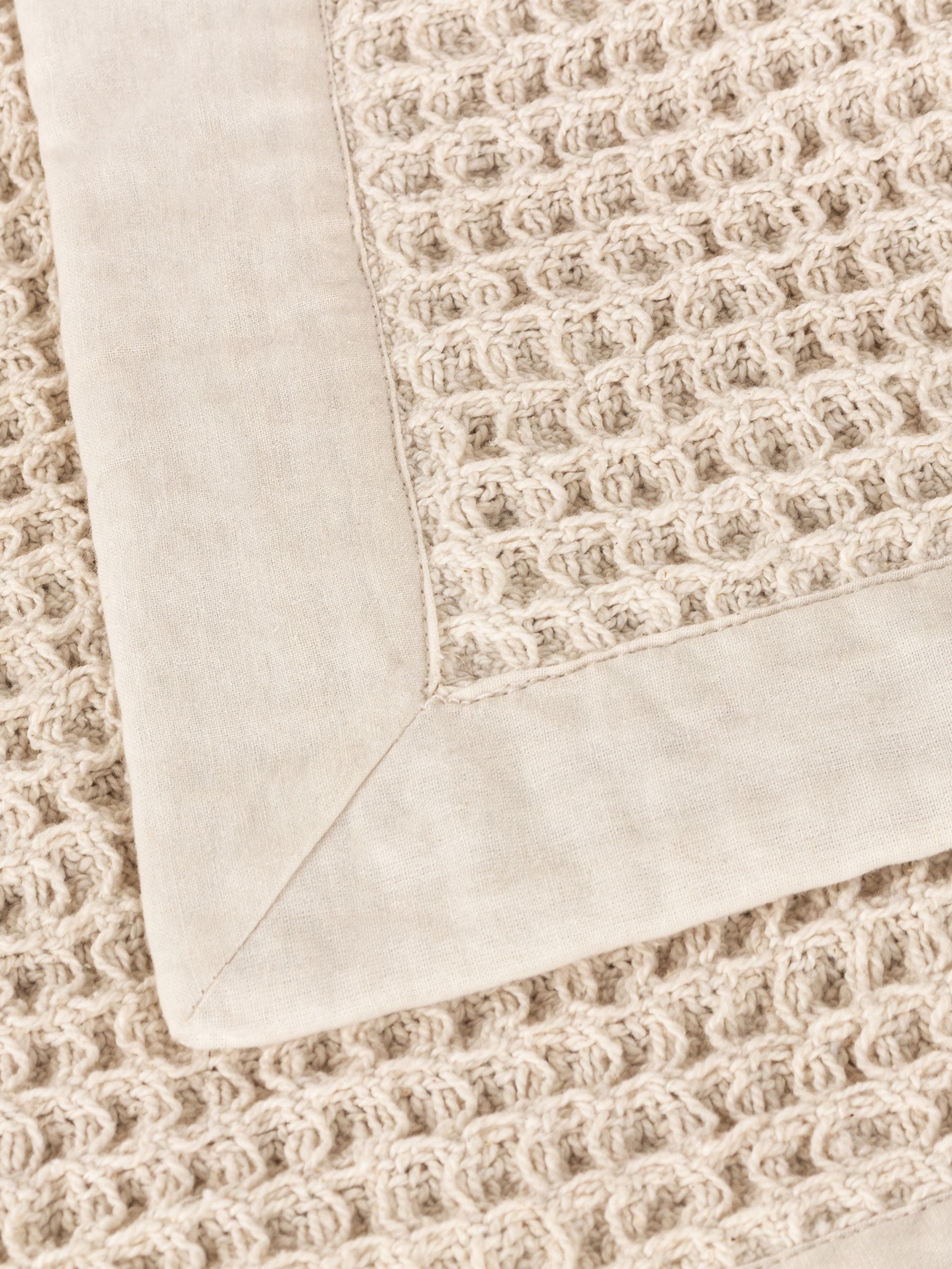 Yard Natural Canopy Waffle Textured Oversized 100% Cotton Throw - Image 2 of 6