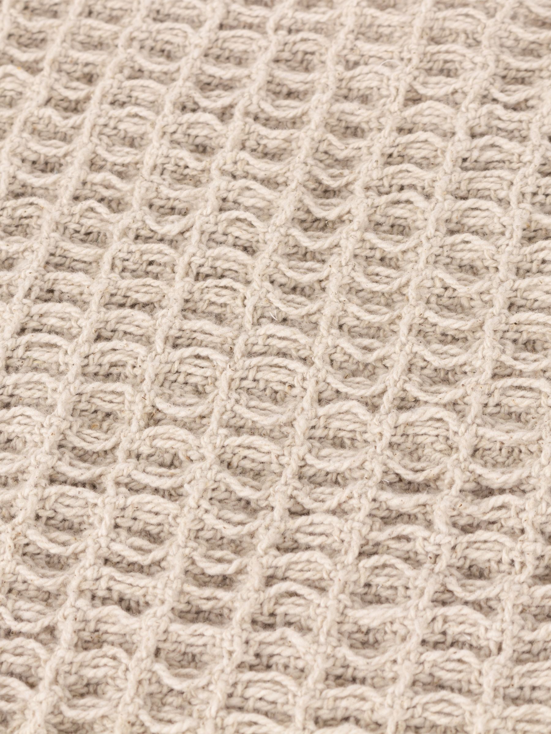Yard Natural Canopy Waffle Textured Oversized 100% Cotton Throw - Image 3 of 6