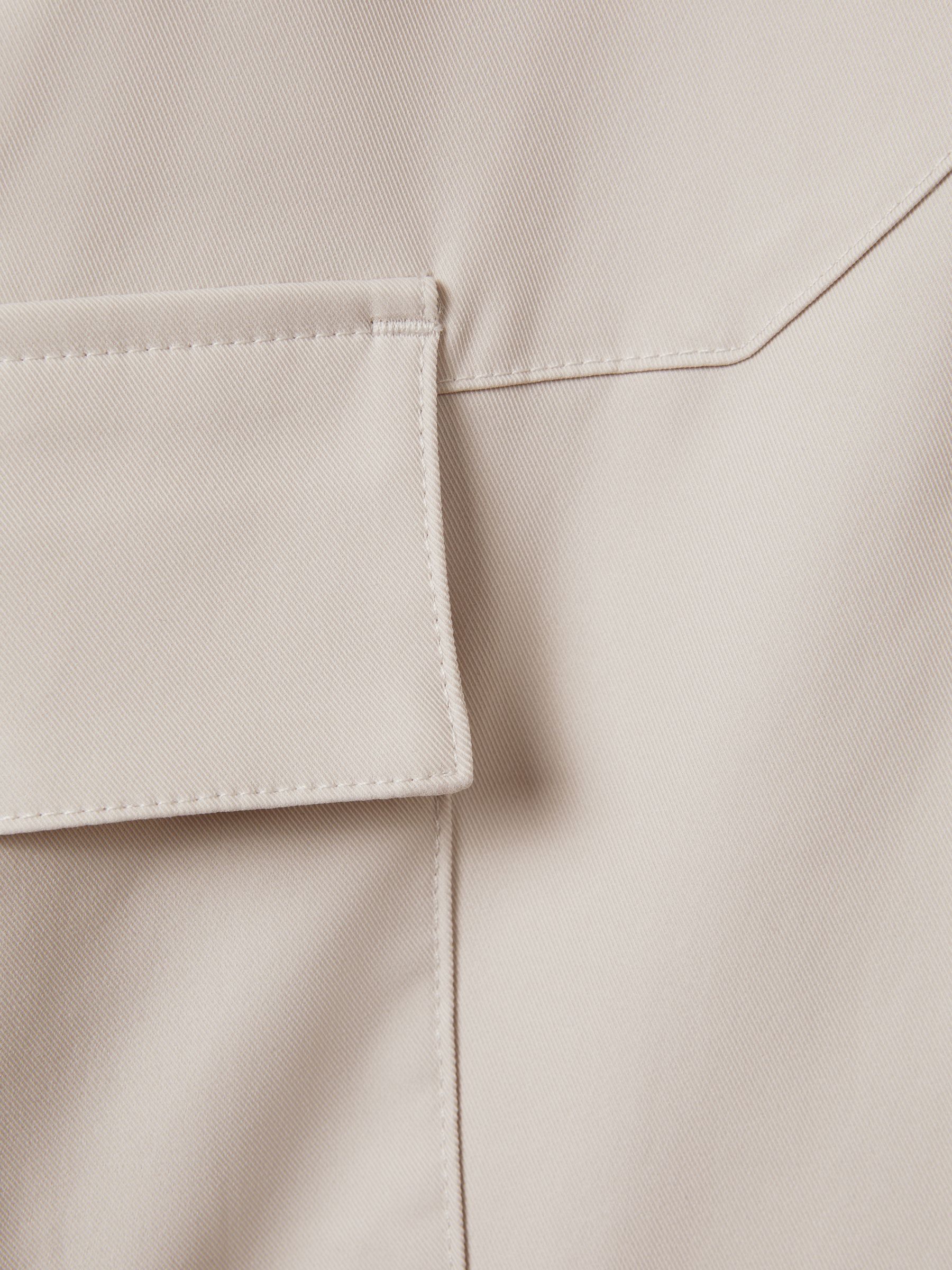 Technical Drawstring Cargo Trousers in Stone - Image 7 of 7