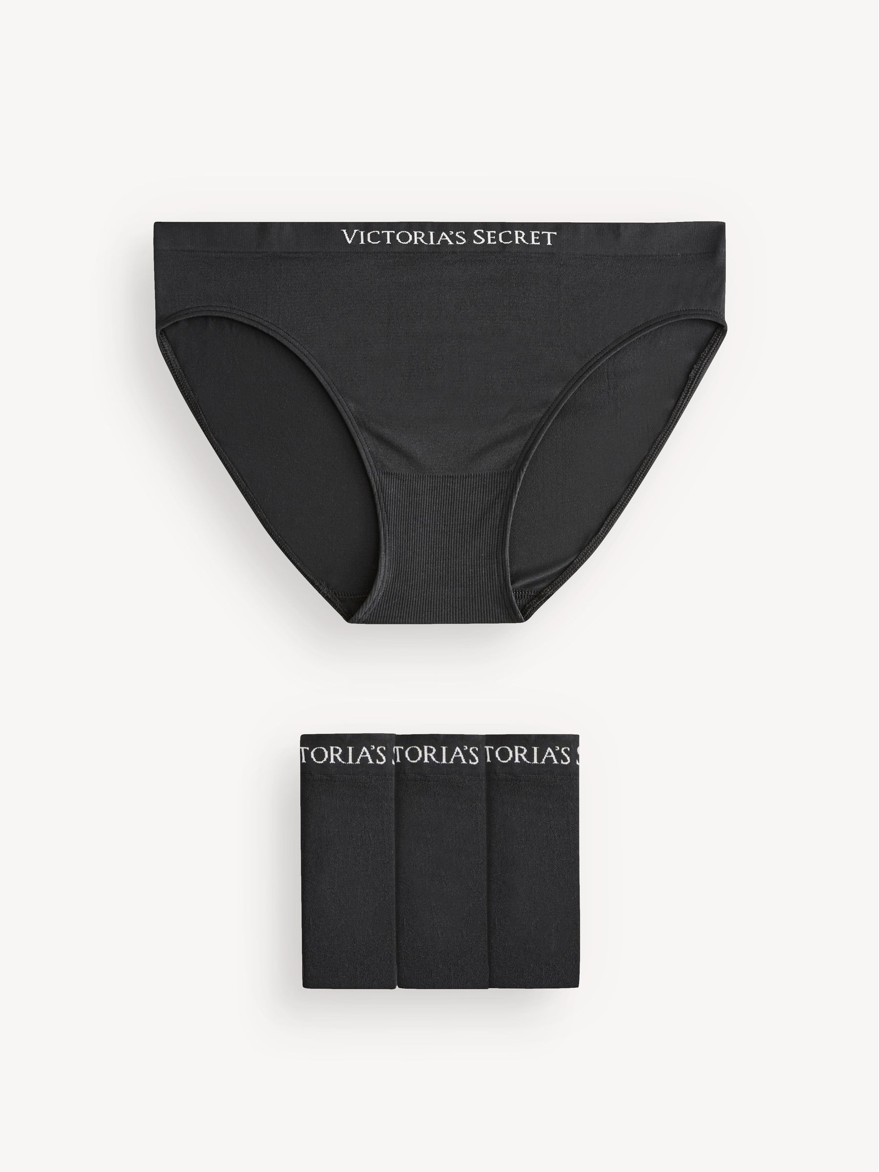 Black Bikini Logo 4 Pack Knickers - Image 1 of 5