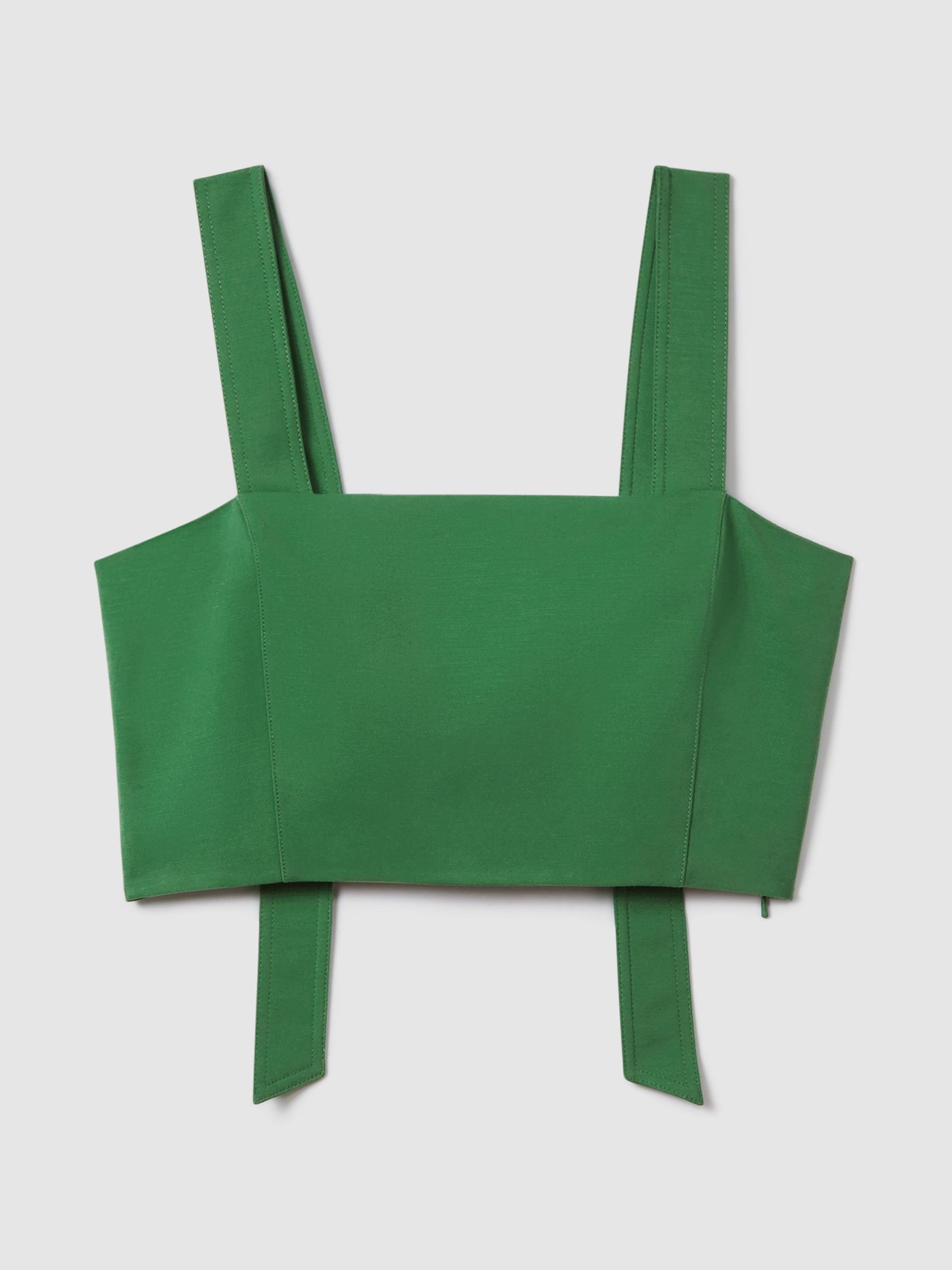 Florere Strappy Crop Top in Bright Green - Image 2 of 5