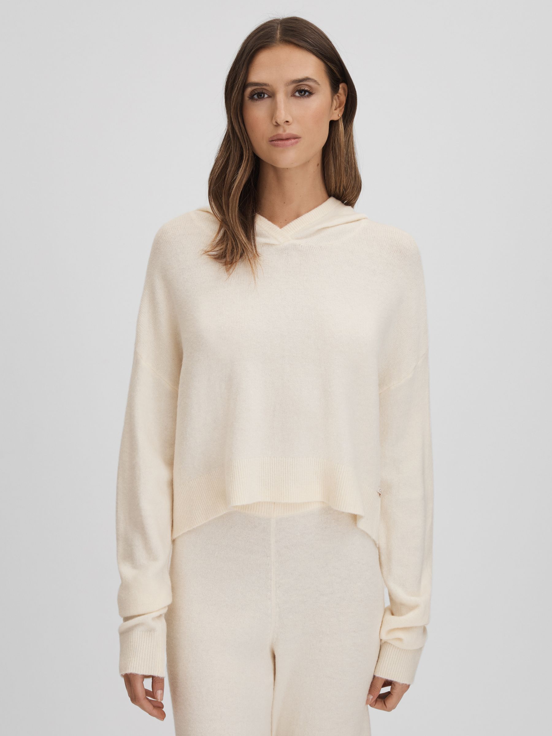 Calvin Klein Underwear Knitted Hoodie in Ivory - Image 1 of 7