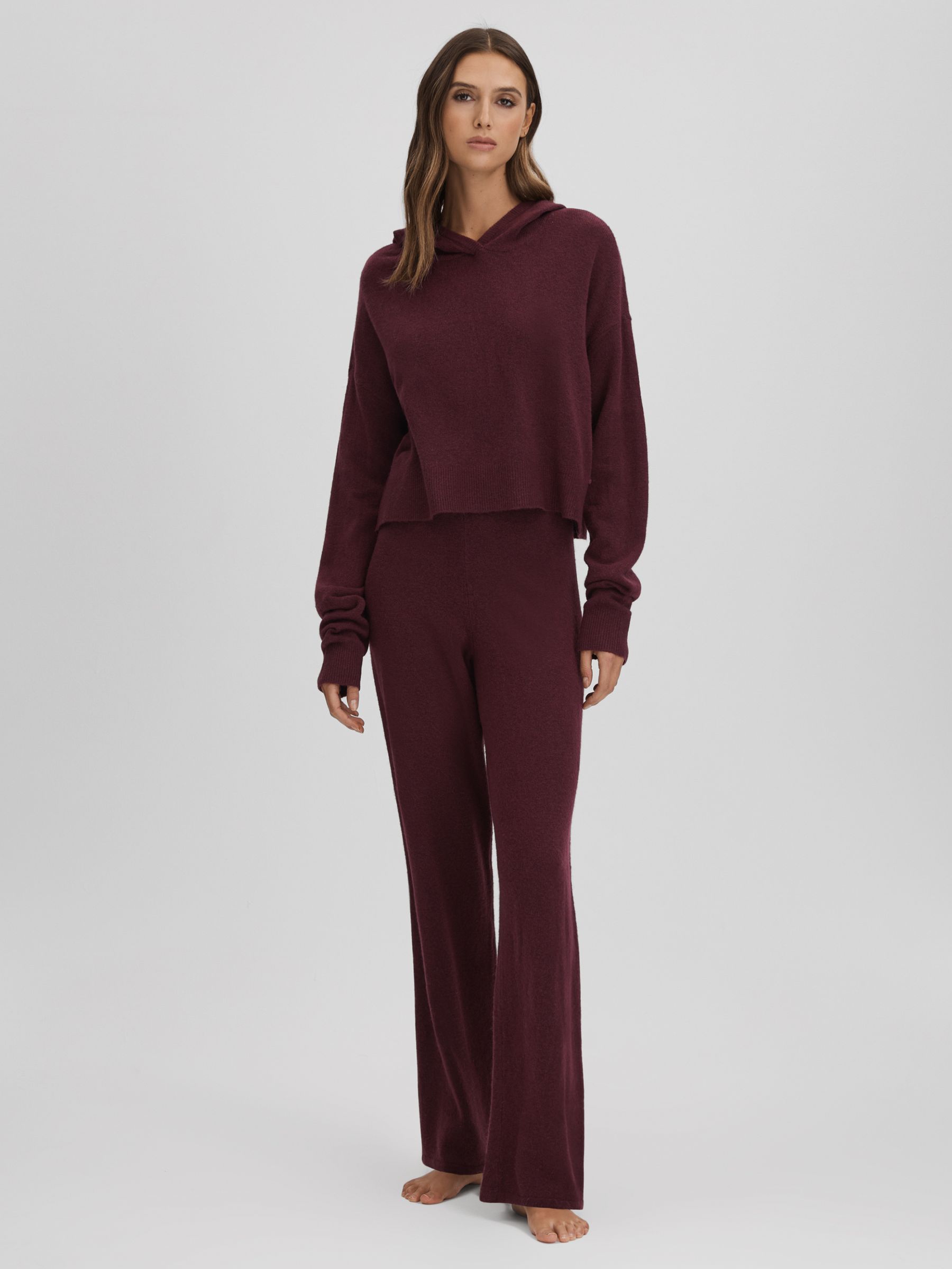 Calvin Klein Underwear Knitted Hoodie in Tawny Port - Image 3 of 7