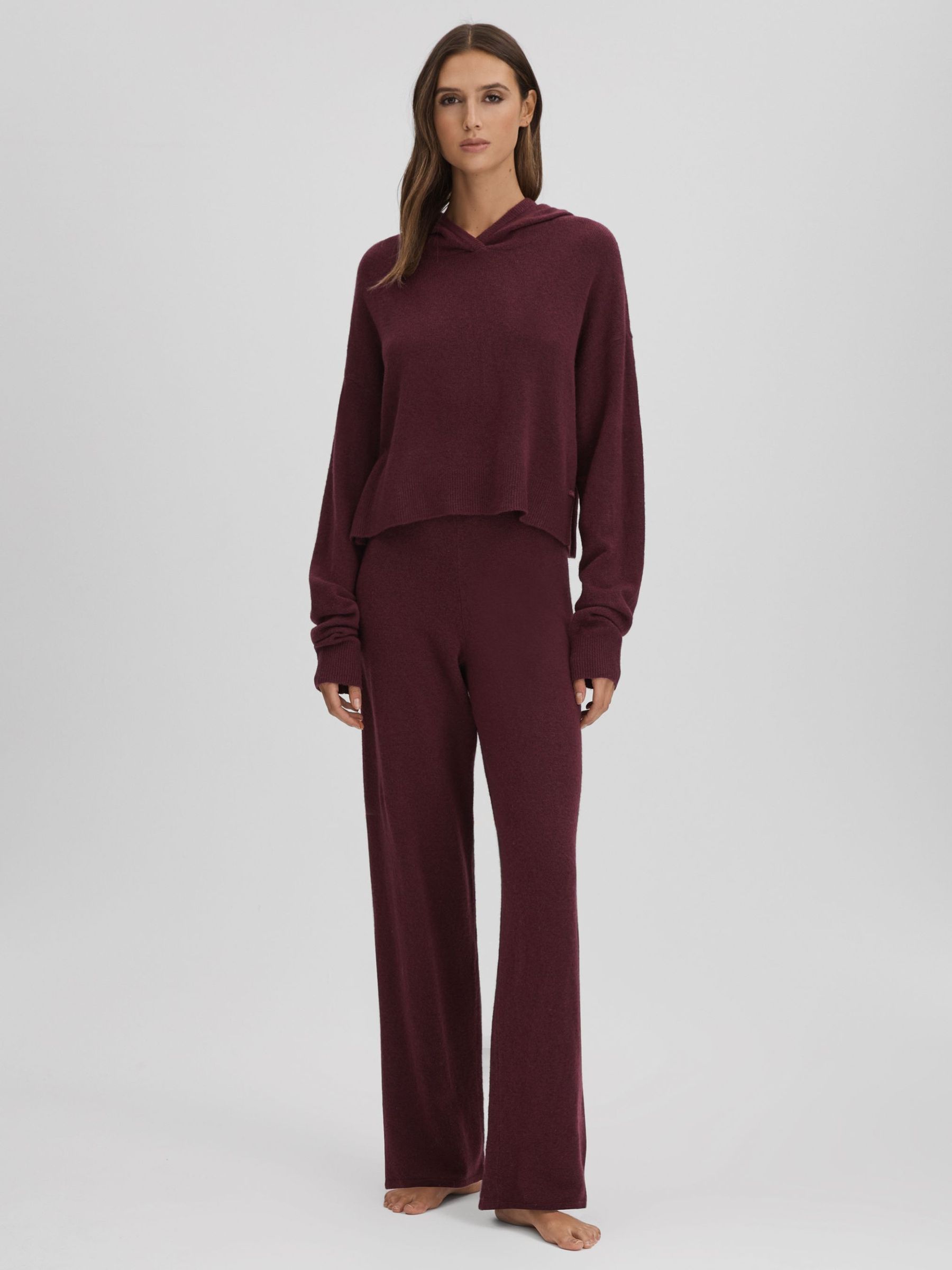 Calvin Klein Underwear Knitted Joggers in Tawny Port - Image 3 of 6