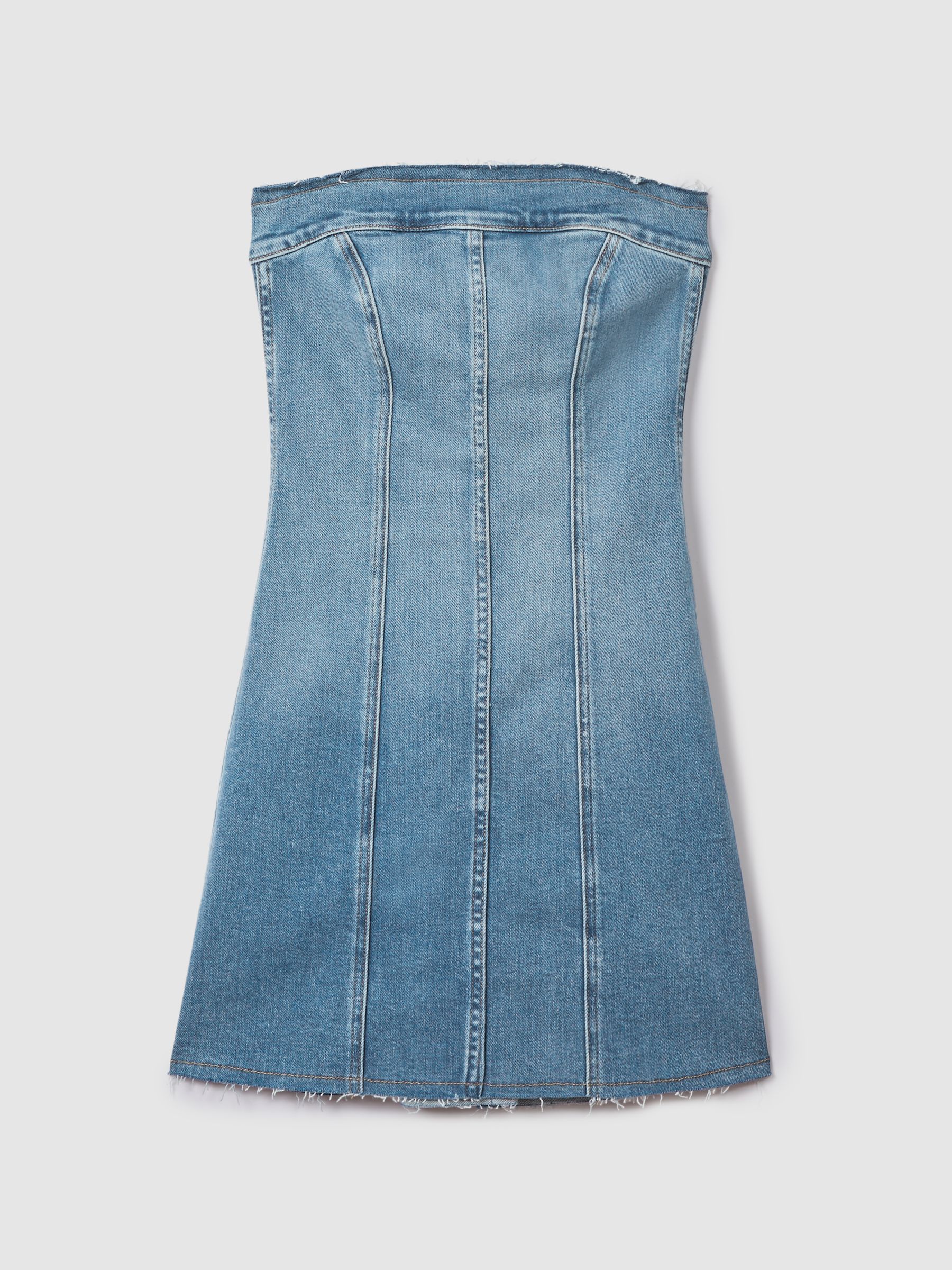 Good American Denim Mini Dress in Blue - Image 2 of 5