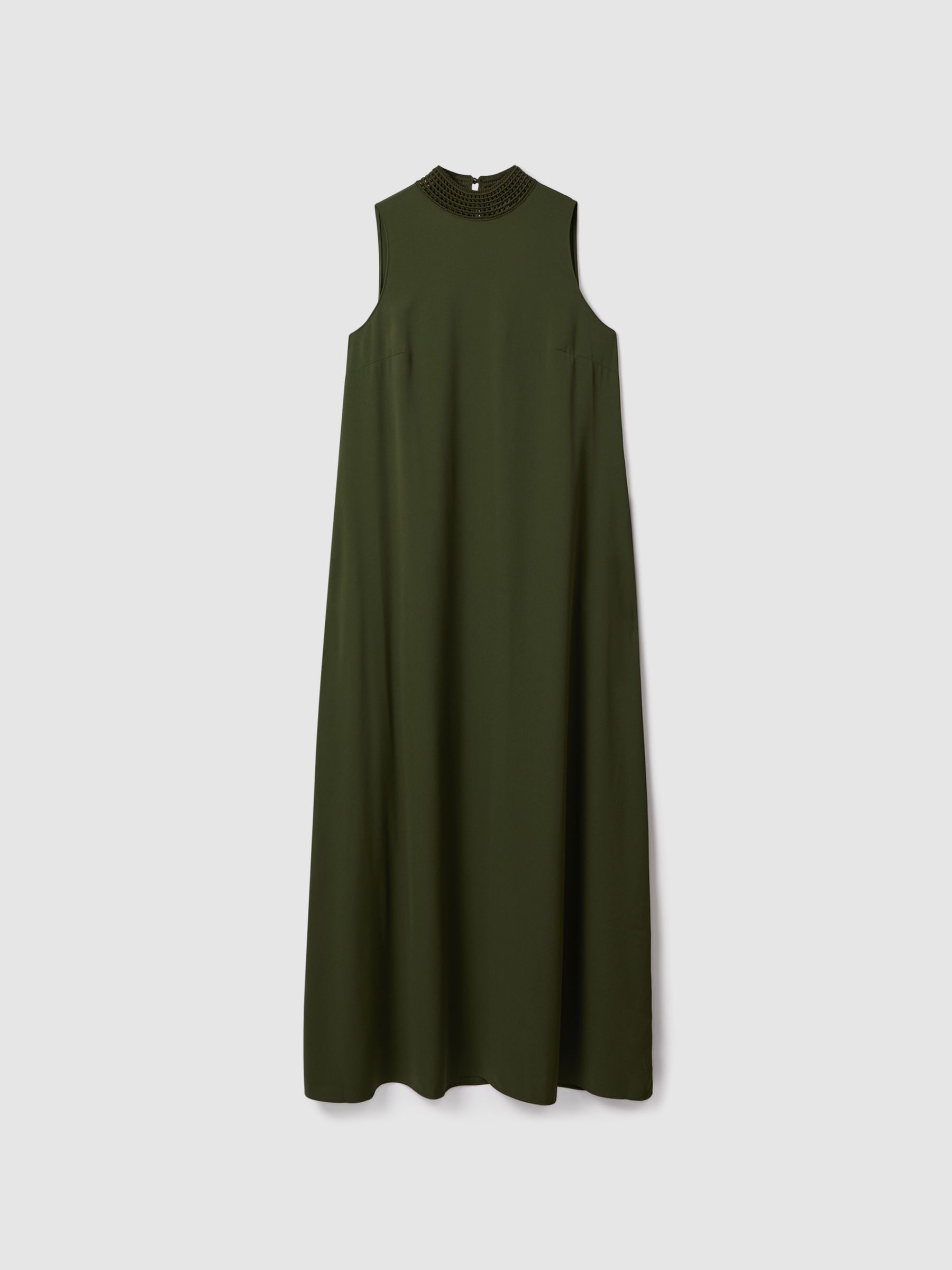 Florere High Neck Maxi Dress in Khaki - Obrázek 2 z 6