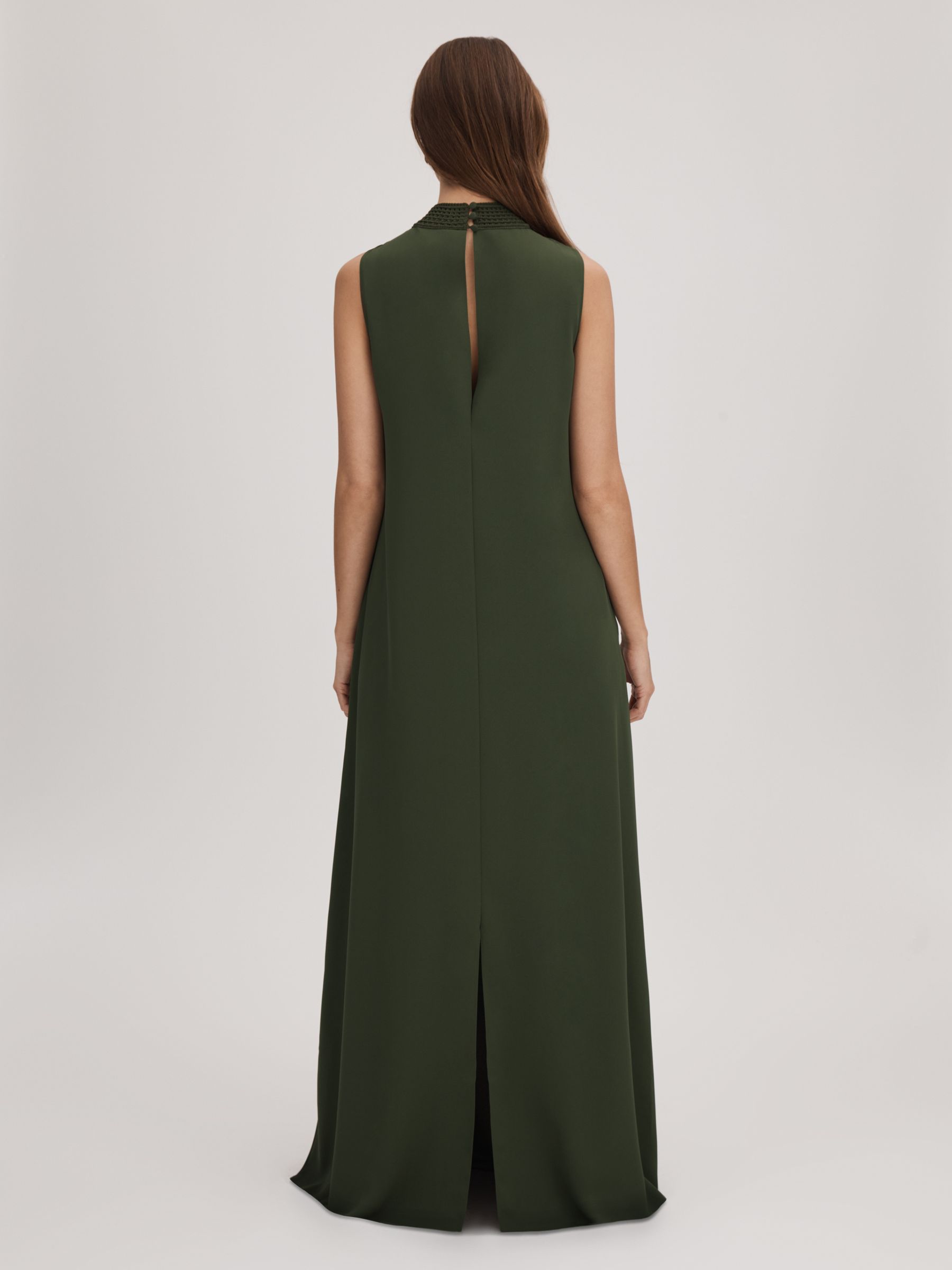 Florere High Neck Maxi Dress in Khaki - Obrázek 5 z 6