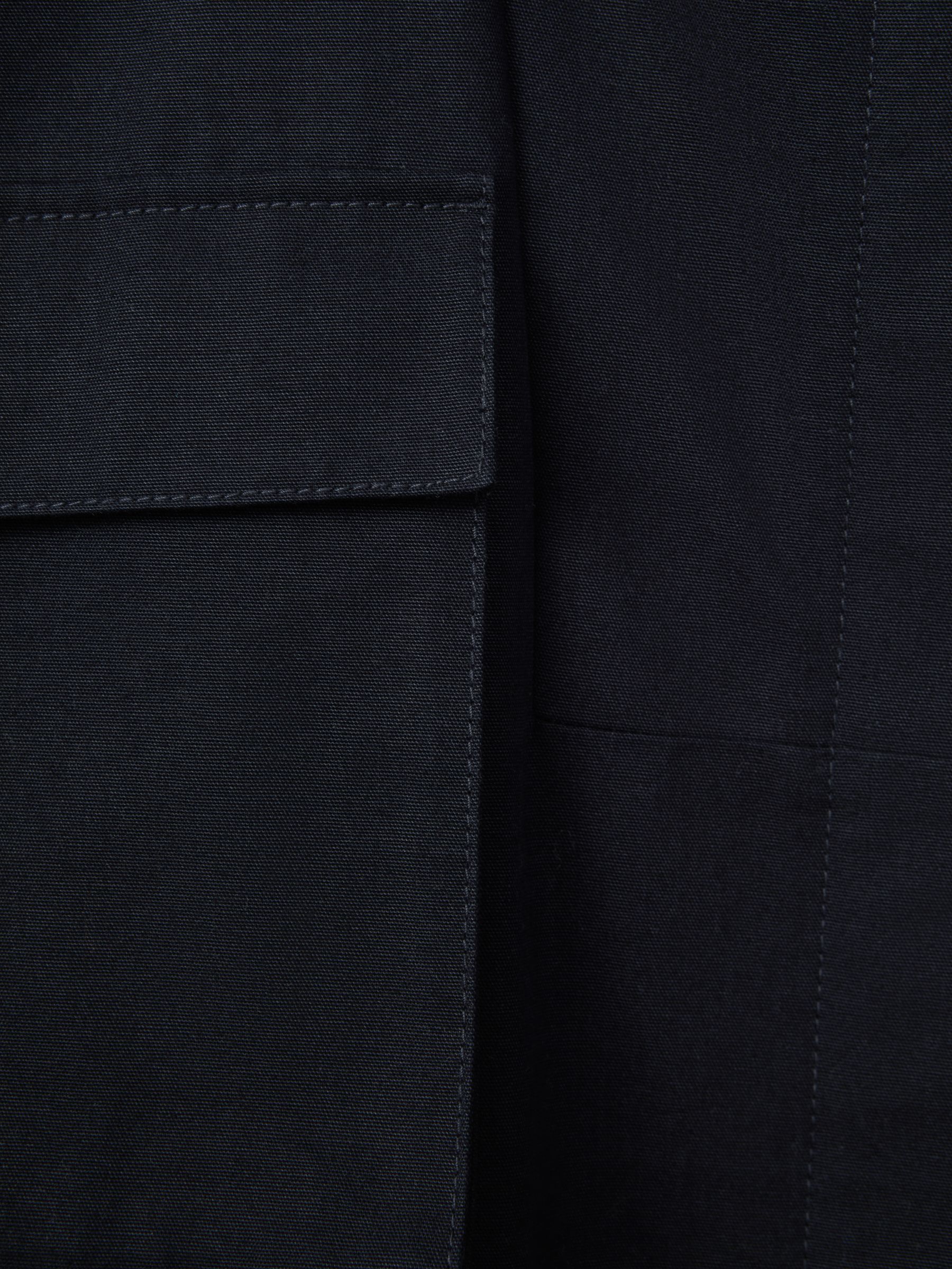 Cotton Parka Coat in Navy - Image 7 of 7